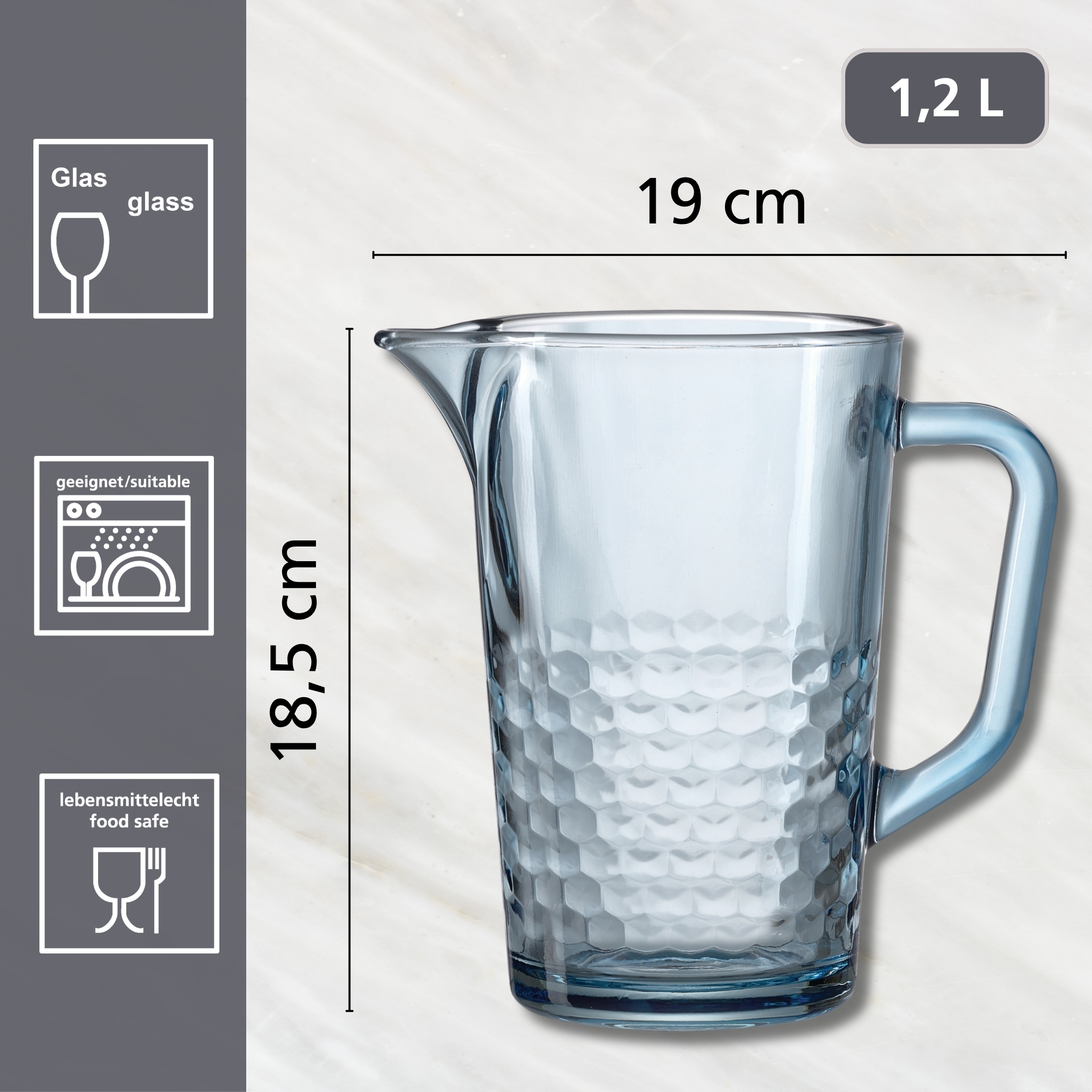 Ritzenhoff & Breker Wasserkrug »Favo« Spülmaschinengeeignet, Fassungsvermögen: 1,2 Liter