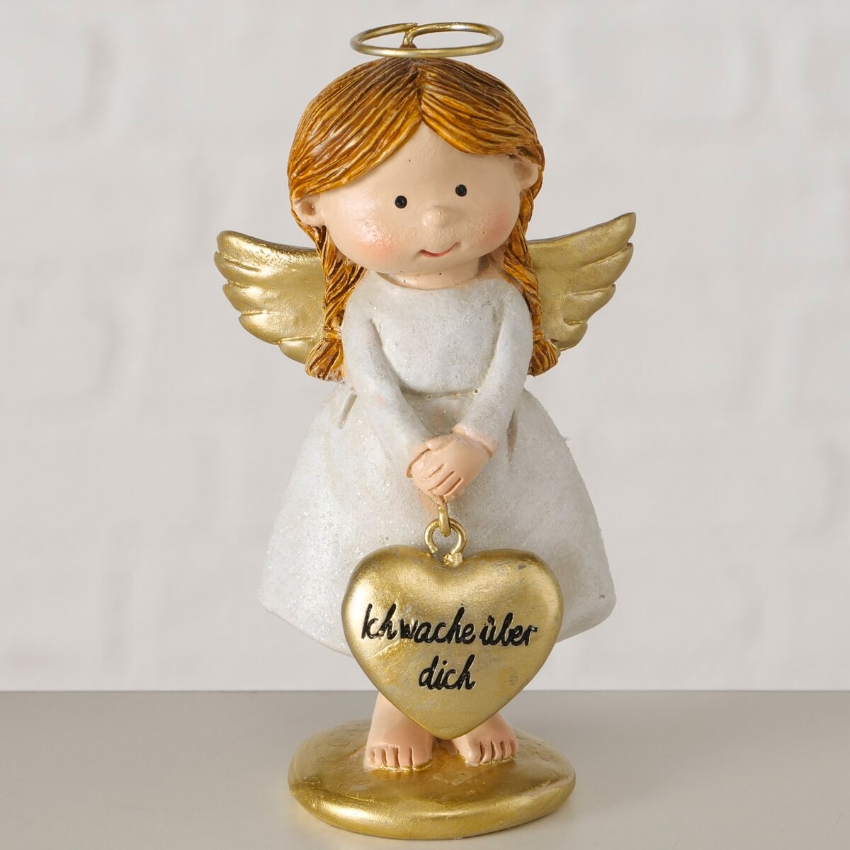 GOODproduct Dekofigur »2er-Set, Glücksbringer mit handgemalten Details und Schriftzügen« Schutzengel, ca. 10cm hoch, liebevolle Geschenkidee