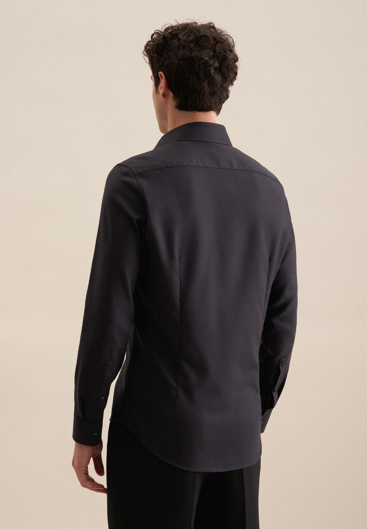 seidensticker Businesshemd »Schwarze Rose« Slim 1/1 Kentkragen Struktur