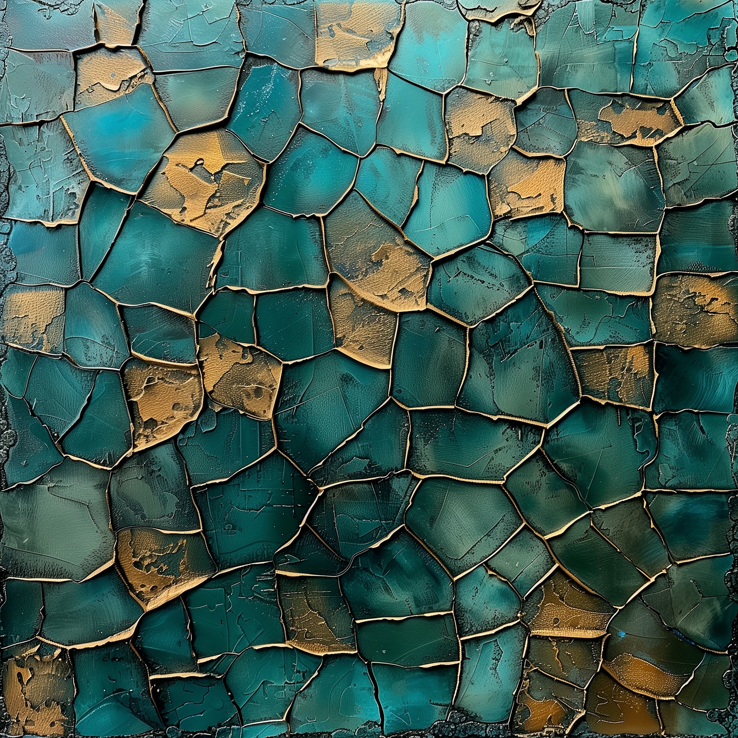 queence Acrylglasbild »Mosaik in Türkis« Abstrakt | Abstrakte | Formen | Gemälde | Kunst 1 Stk. tlg. Fine Art-Print in Galeriequalität