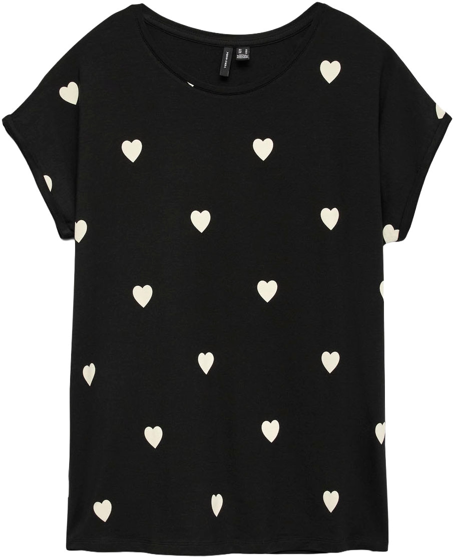 Vero Moda Kurzarmshirt »VMAVA SS TOP MULTI AOP NOOS« Materialmix, regular fit