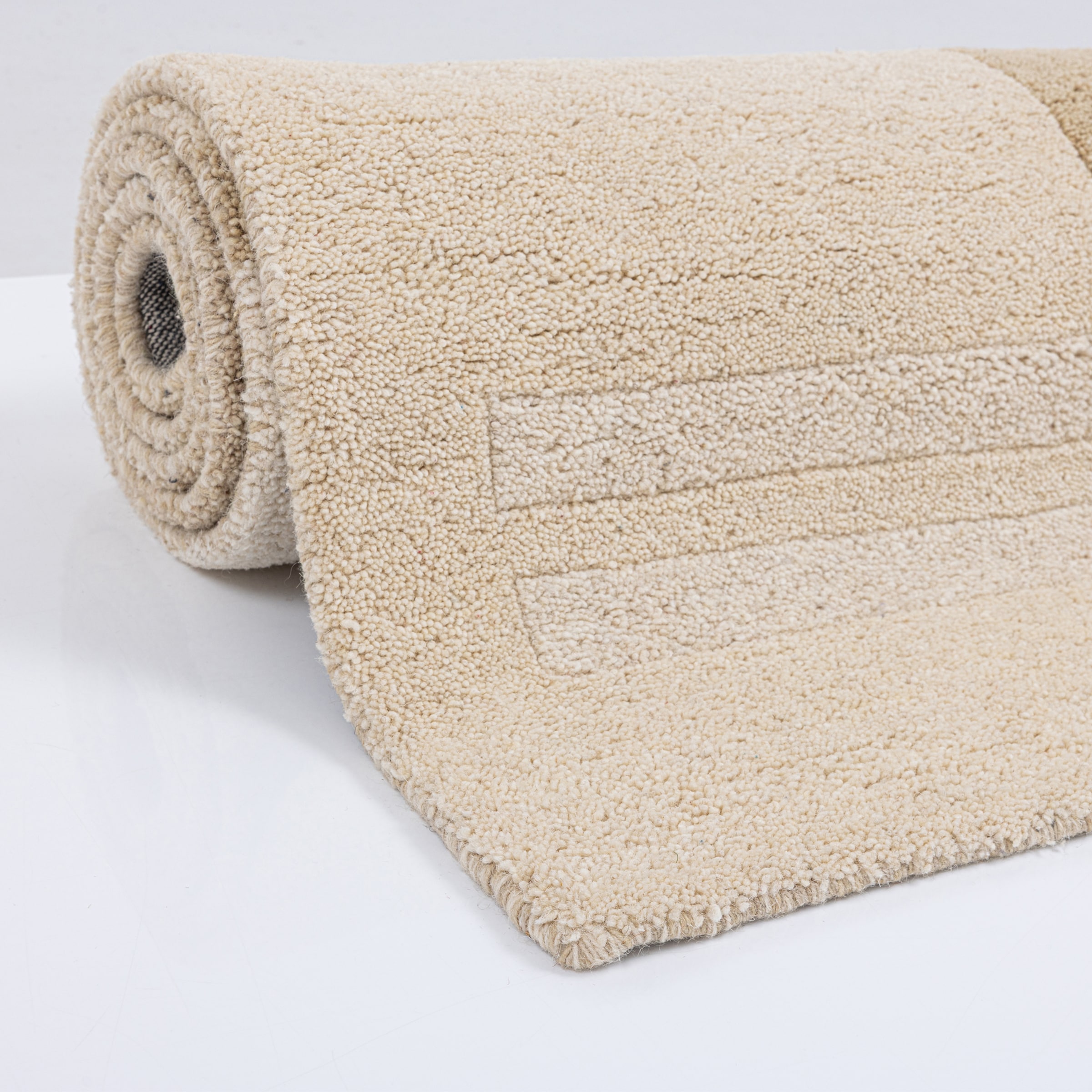 THEKO Tapis en laine »Gabbeh Kästchen, Patchwork Design, reine Wolle« Rectangulaire 14 mm Höhe Tons naturels, salon, chambre à coucher, salle à manger