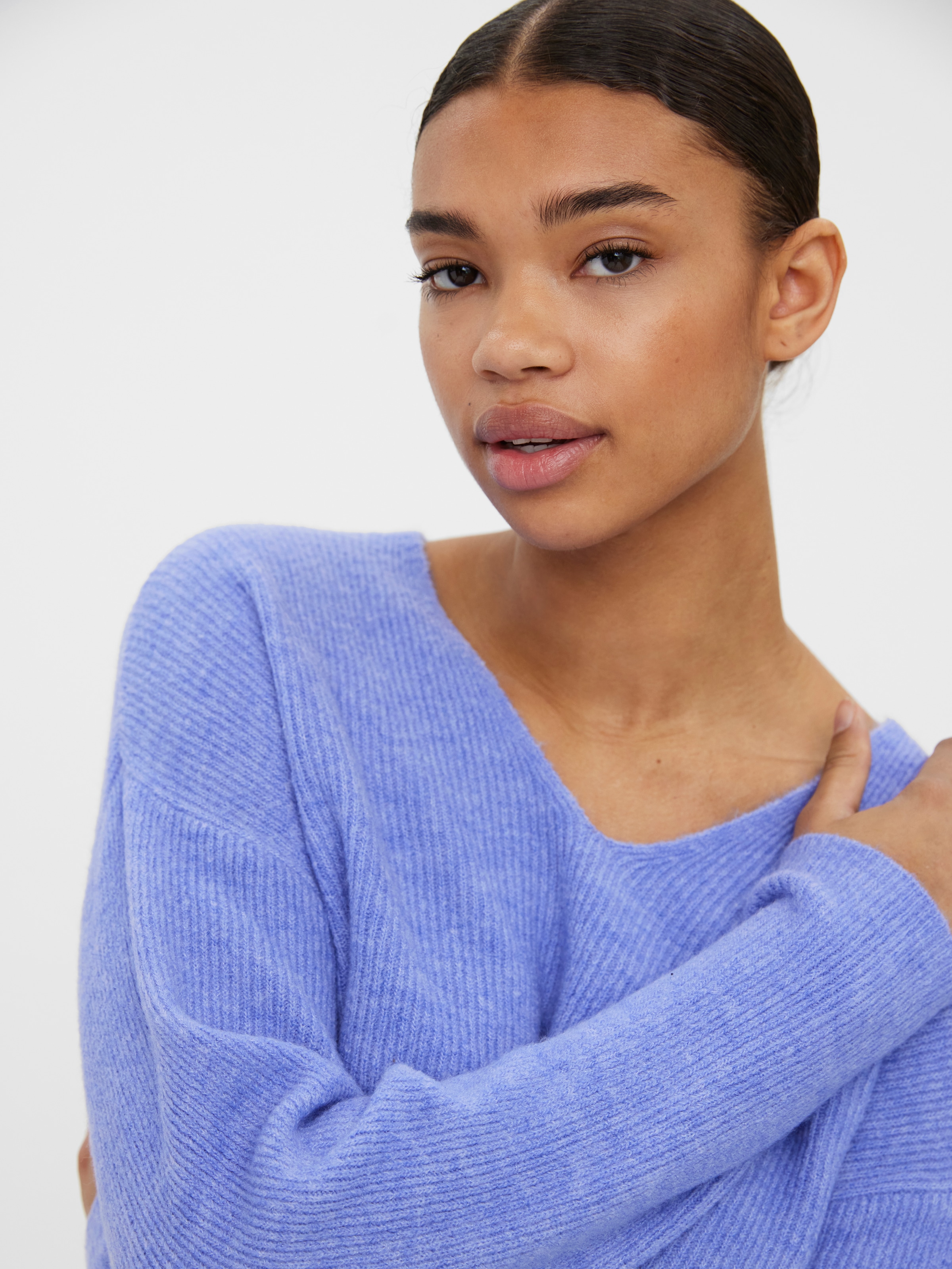 Vero Moda V-Ausschnitt-Pullover »VMCREWLEFILE LS V-NECK BLOUSE NOOS«