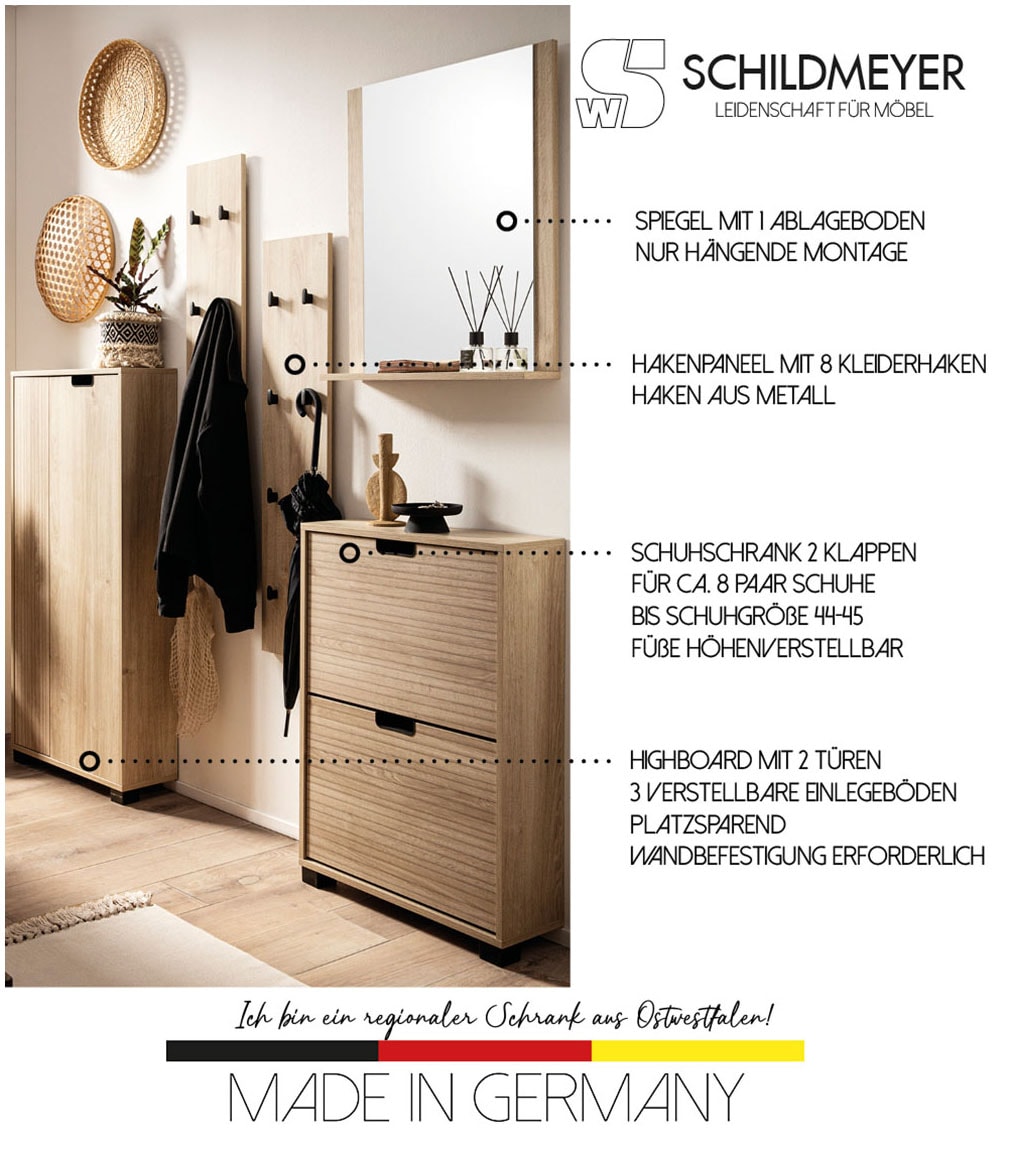 Schildmeyer Spiegel »Emmik, Breite 60 cm, mit praktischer Ablage« Made in Germany