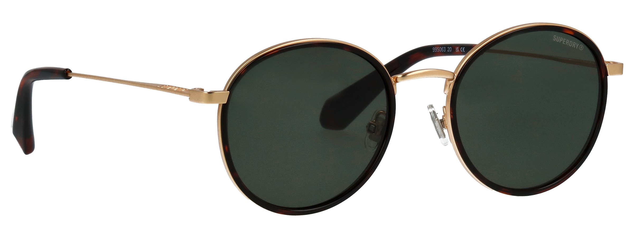 Superdry Lunettes de soleil »Modell 995063« forme ronde, logo sur la branche, monture combinée