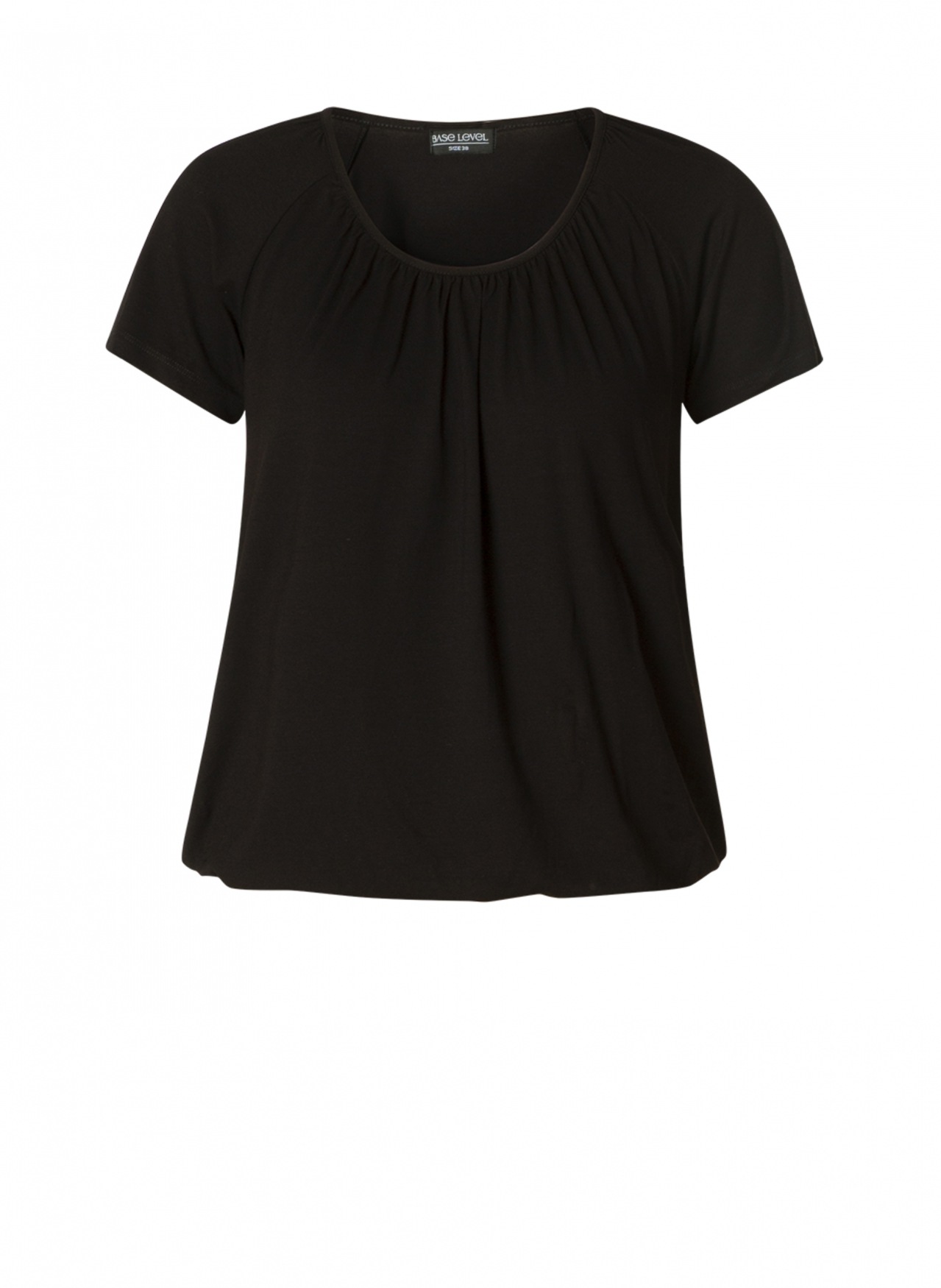 Base Level T-shirt »Yona« avec fronces à l'encolure ronde