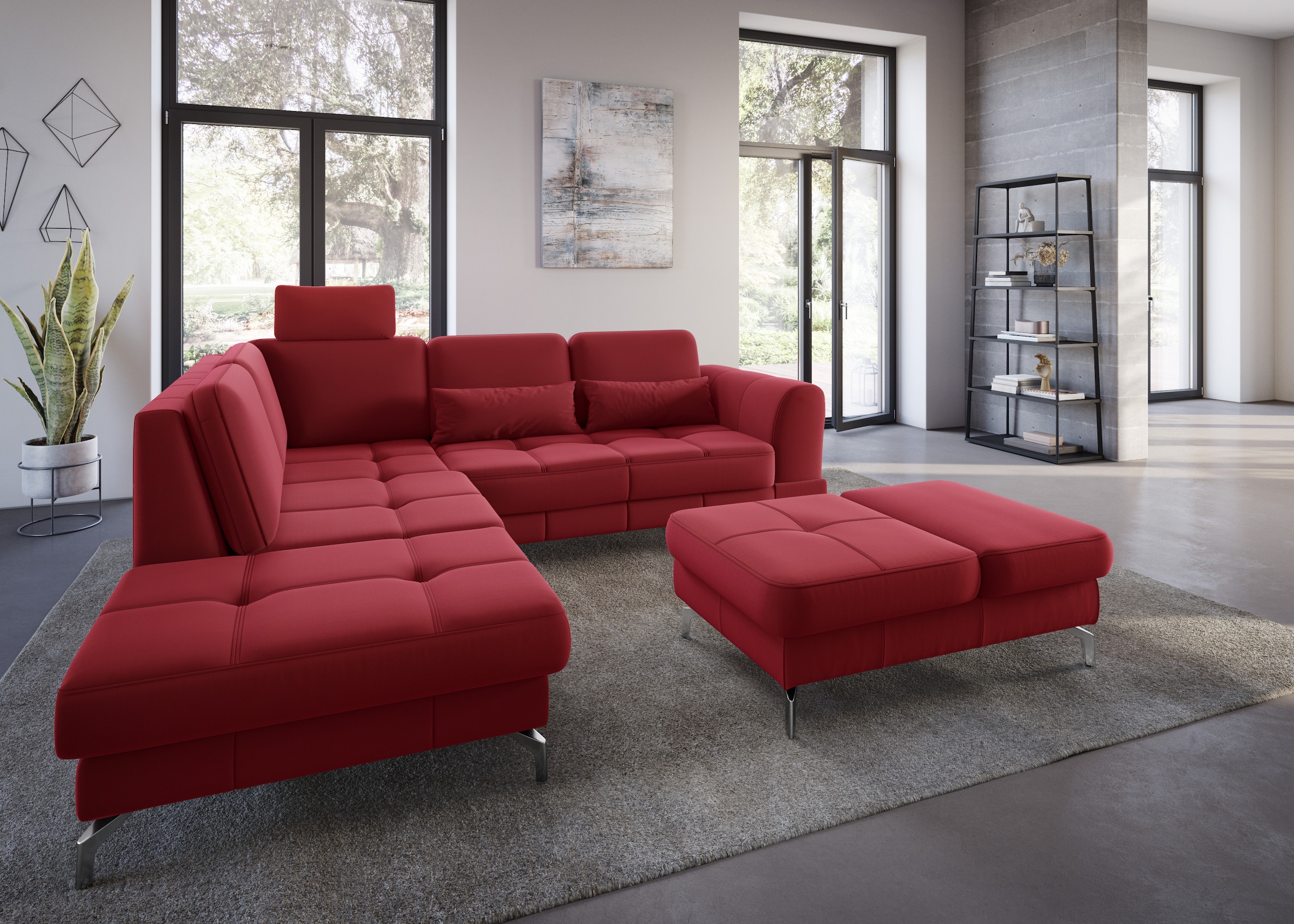 sit&more Hocker »Bendigo« mit Klappfunktion, Bodenfreiheit 12 cm, wahlweise in 2 Fussfarben
