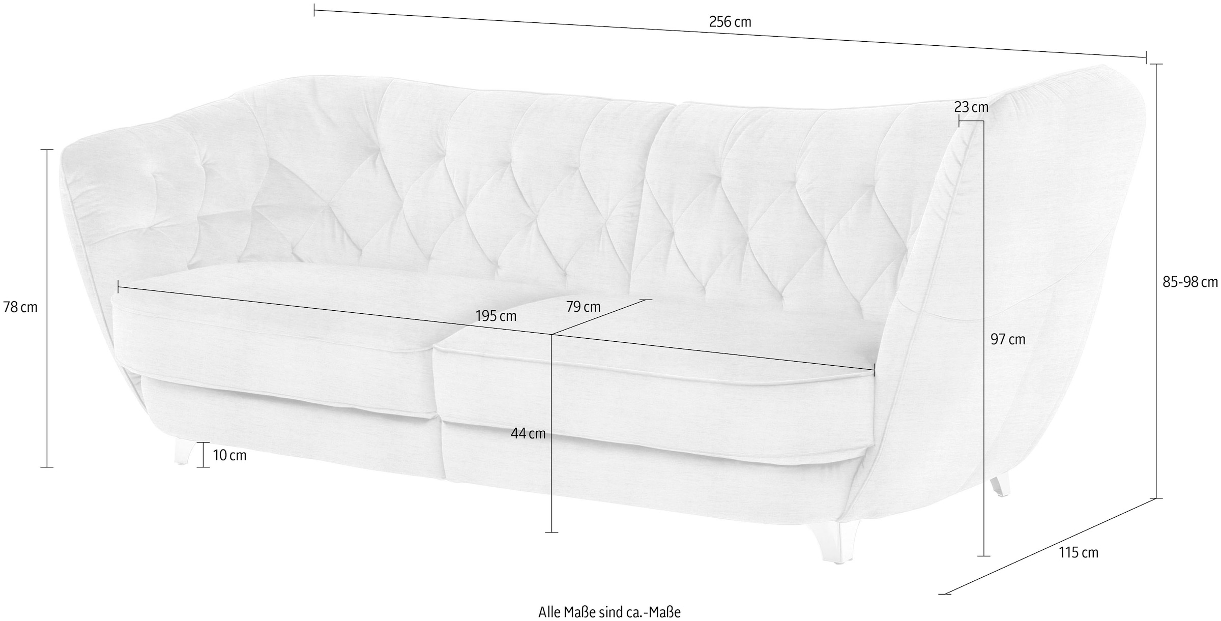 Leonique Big-Sofa »Retro« stylischer Hochlehner