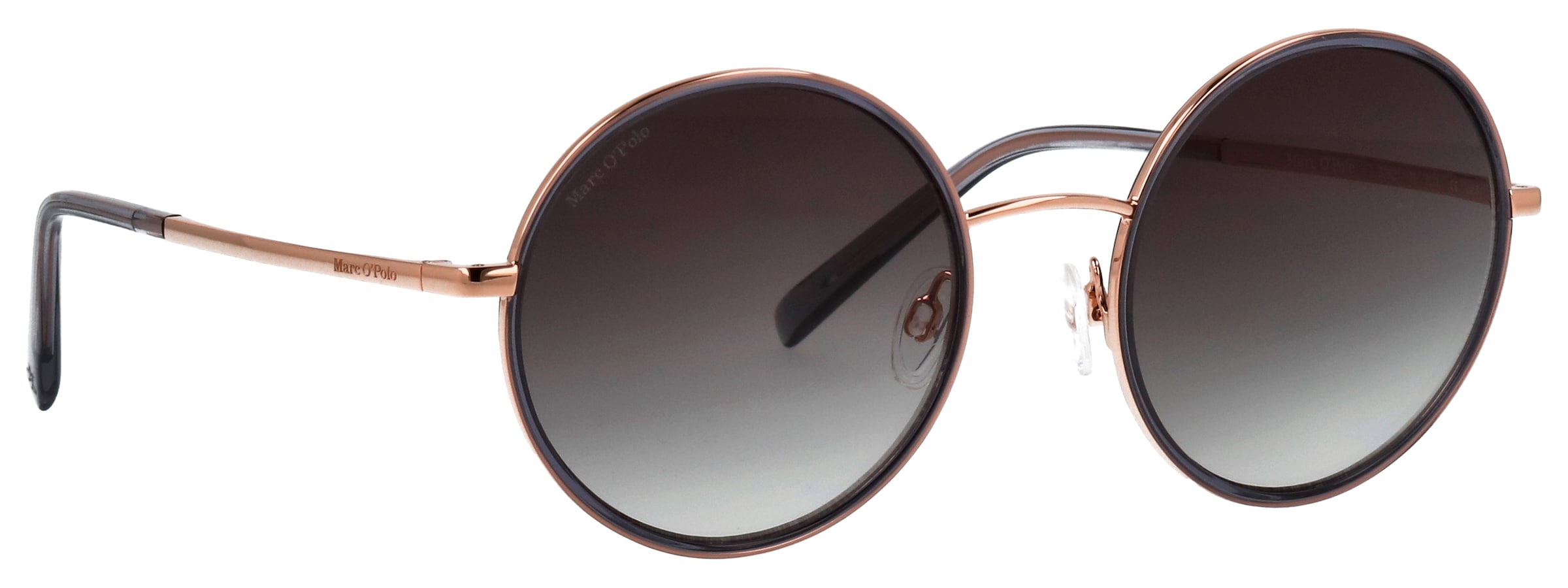 Marc O'Polo Lunettes de soleil »Modell 508001« Form Rund, Logoschriftzug auf Bügel, Kombifassung