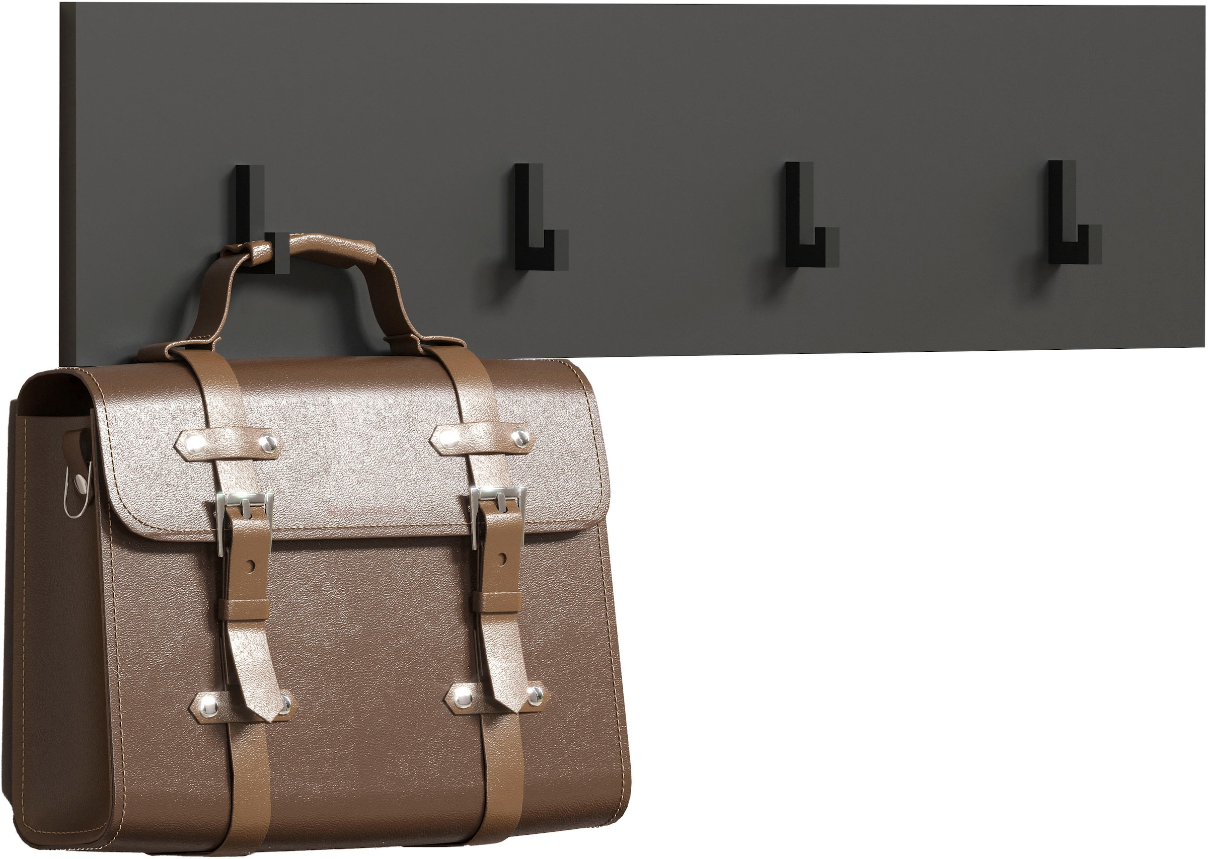 Home affaire Barre de penderie »Estepona« Wandpaneel mit 4 Kleiderhaken – (B/T/H) 80/2/20 cm