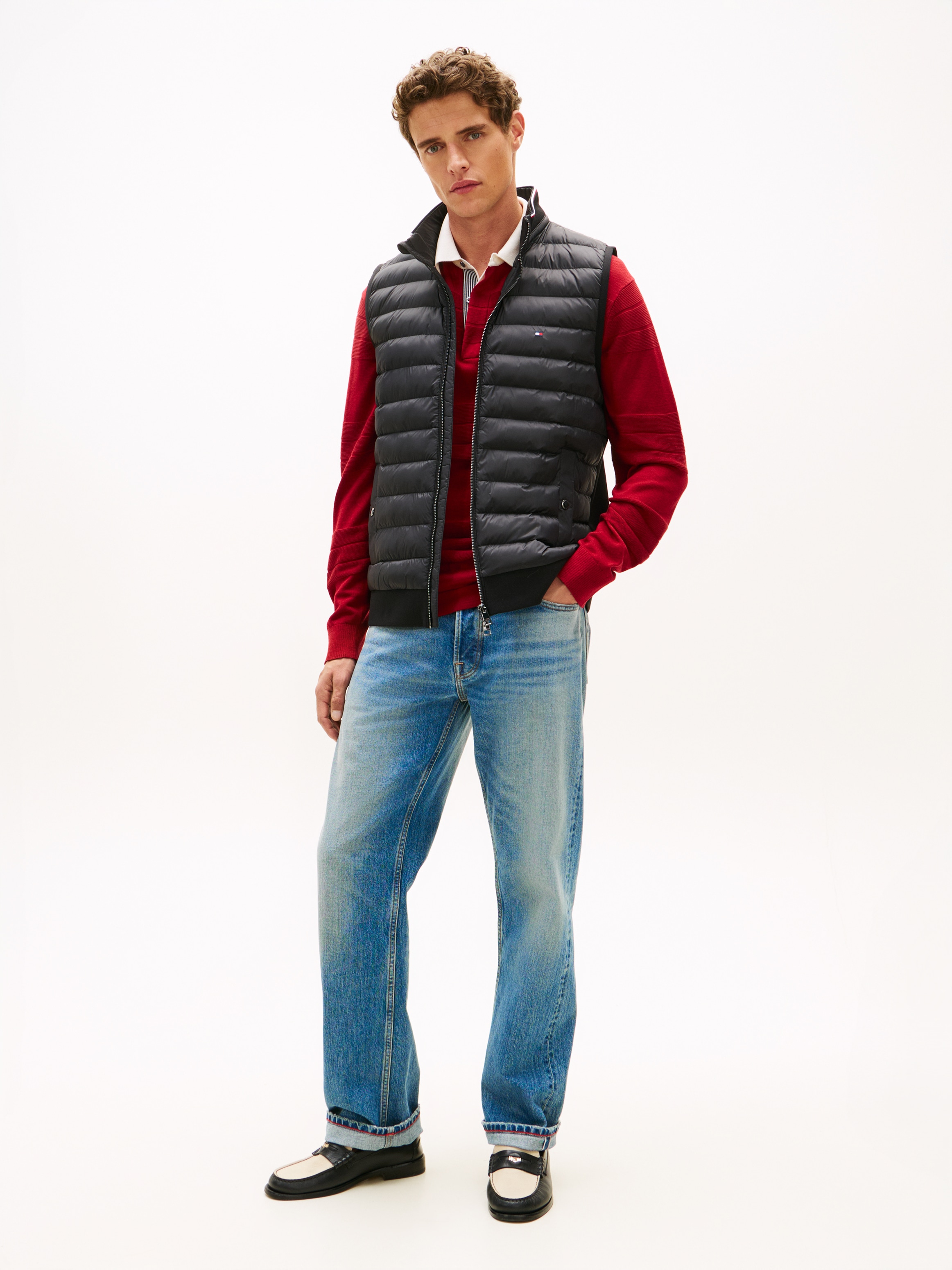 Tommy Hilfiger Gilet matelassé »MIX MEDIA« Stehkragen, 2-Wege-Reissverschluss