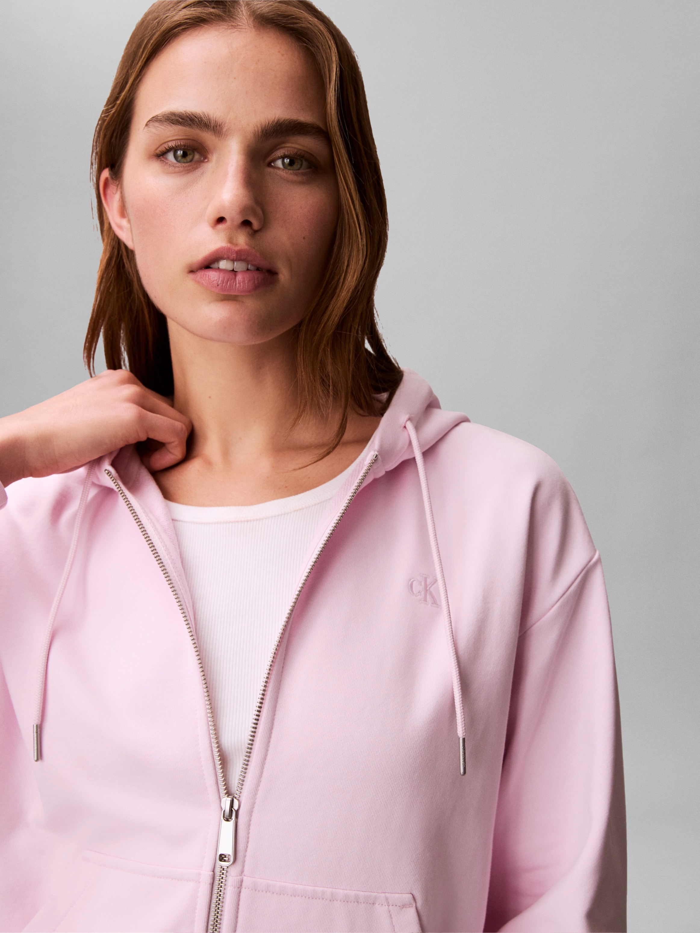 Calvin Klein Jeans Kapuzensweatshirt »ARCHIVE LOGO FRENCH TERRY FZ HOO«, Mit Rundhalsausschnitt, regular fit
