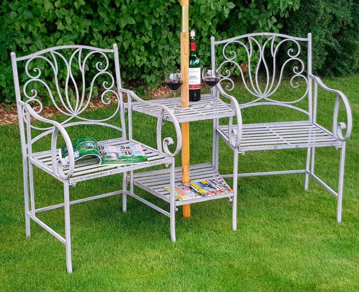 Ambiente Haus Groupe de sièges Stühle mit Tisch Outdoor geeignet