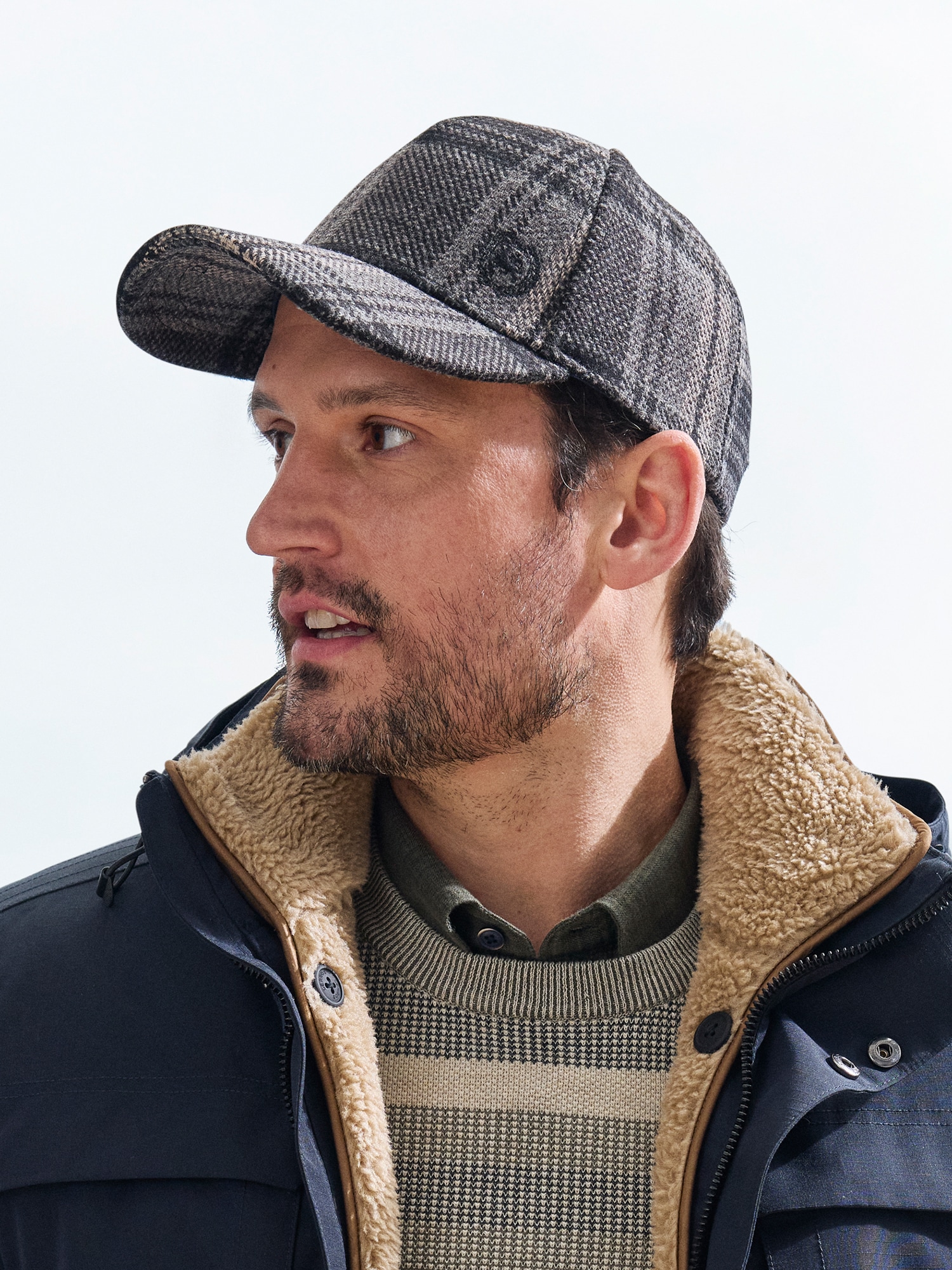 LERROS Strickmütze »Karierte Basecap für Herren«