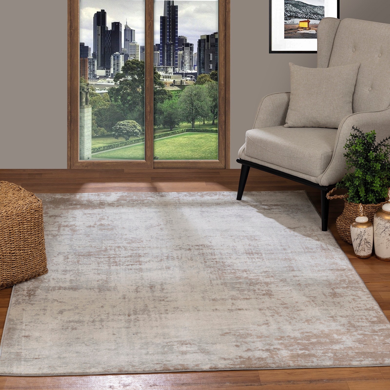 Livabliss Tapis »WAMBA« Rectangulaire 10 mm Höhe Moderner Designerteppich in Marmor Optik, Kurzflor Wohnzimmerteppich