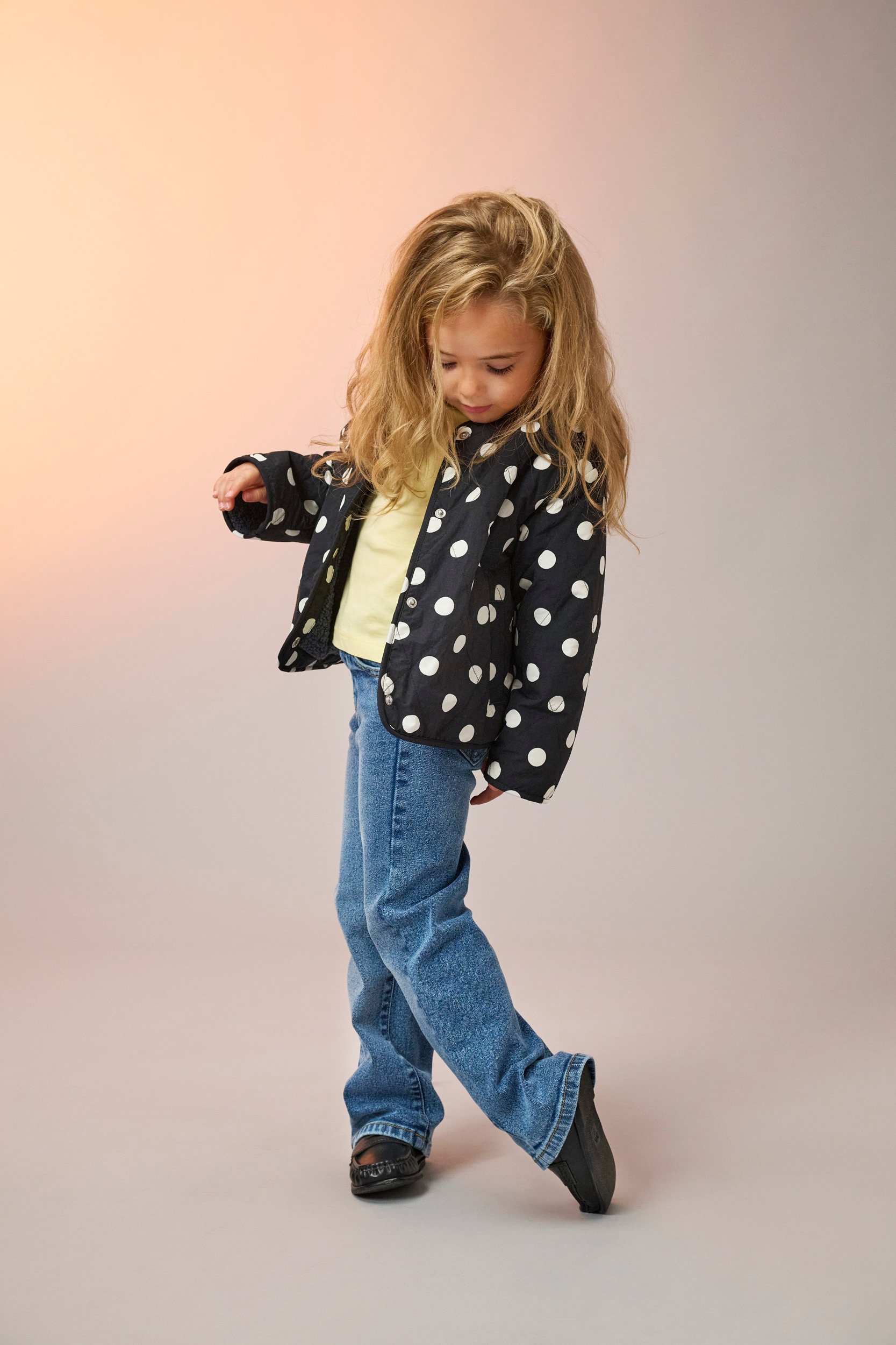 KIDS ONLY Jeans large »KMGJUICY WIDE HEART DNM AZG367 NOOS« Mélange de coton, coupe large à jambes