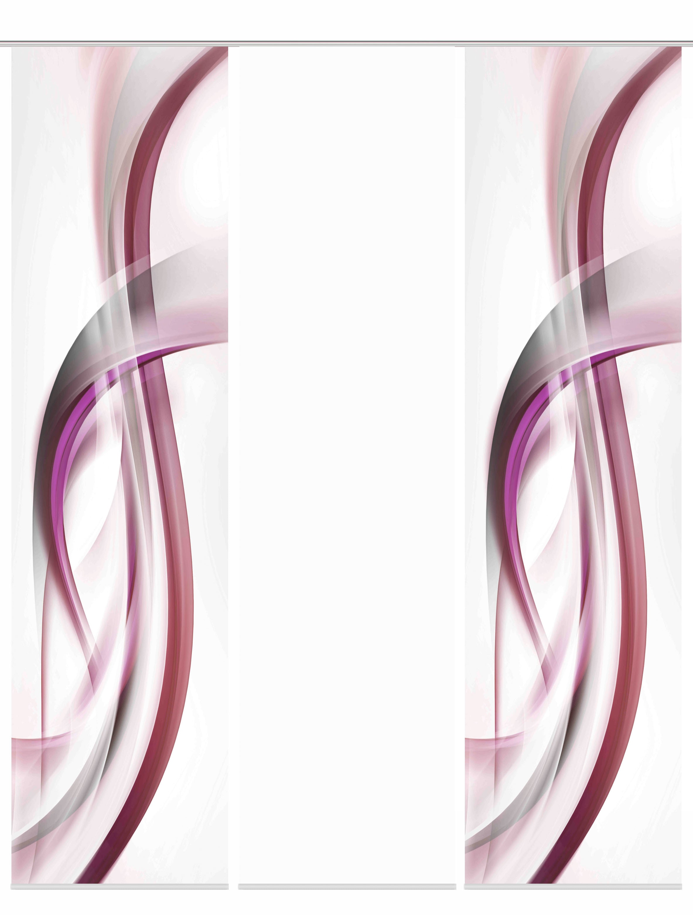 HOME WOHNIDEEN Schiebegardine »FALA« Paneelwagen 3 Stk. tlg. Schiebevorhang Digi 3er Set FALA BEERE