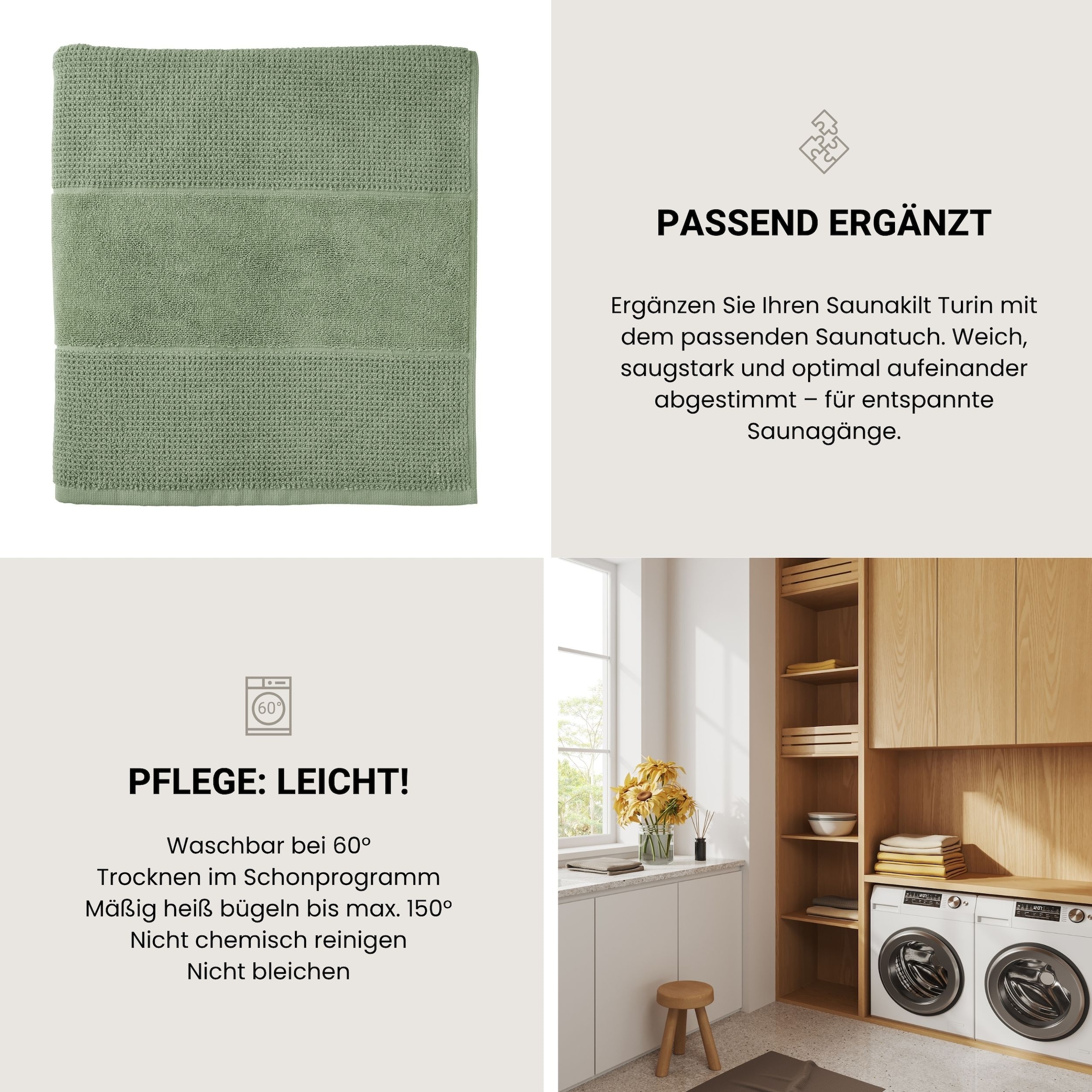Schiesser Sarong »Saunakilt Turin für Damen in angesagter Reiskornoptik« 1 cuis OEKO-TEX® MADE IN GREEN