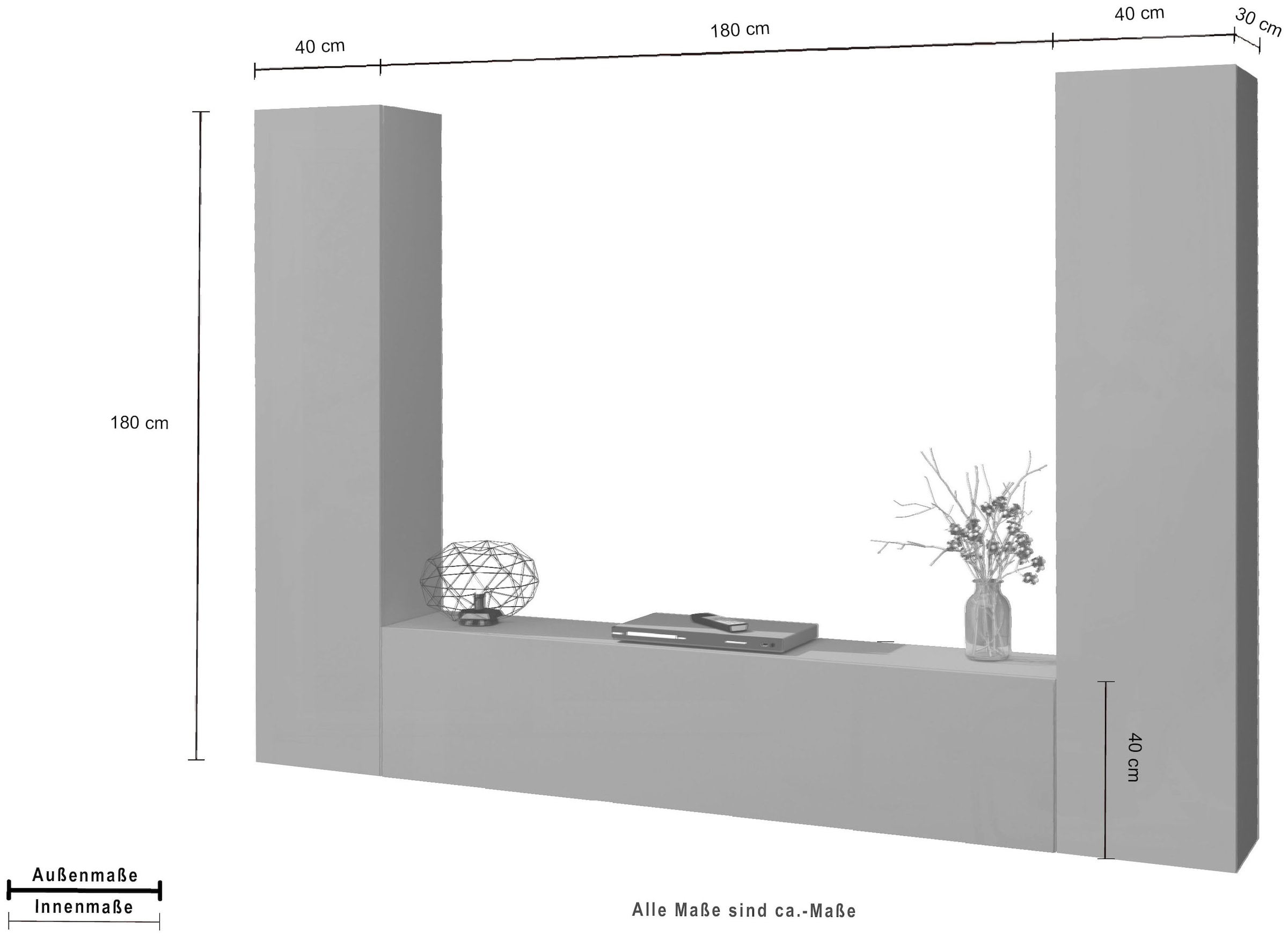 Home affaire Meuble mural »Maruska« 1 cuis tlg.