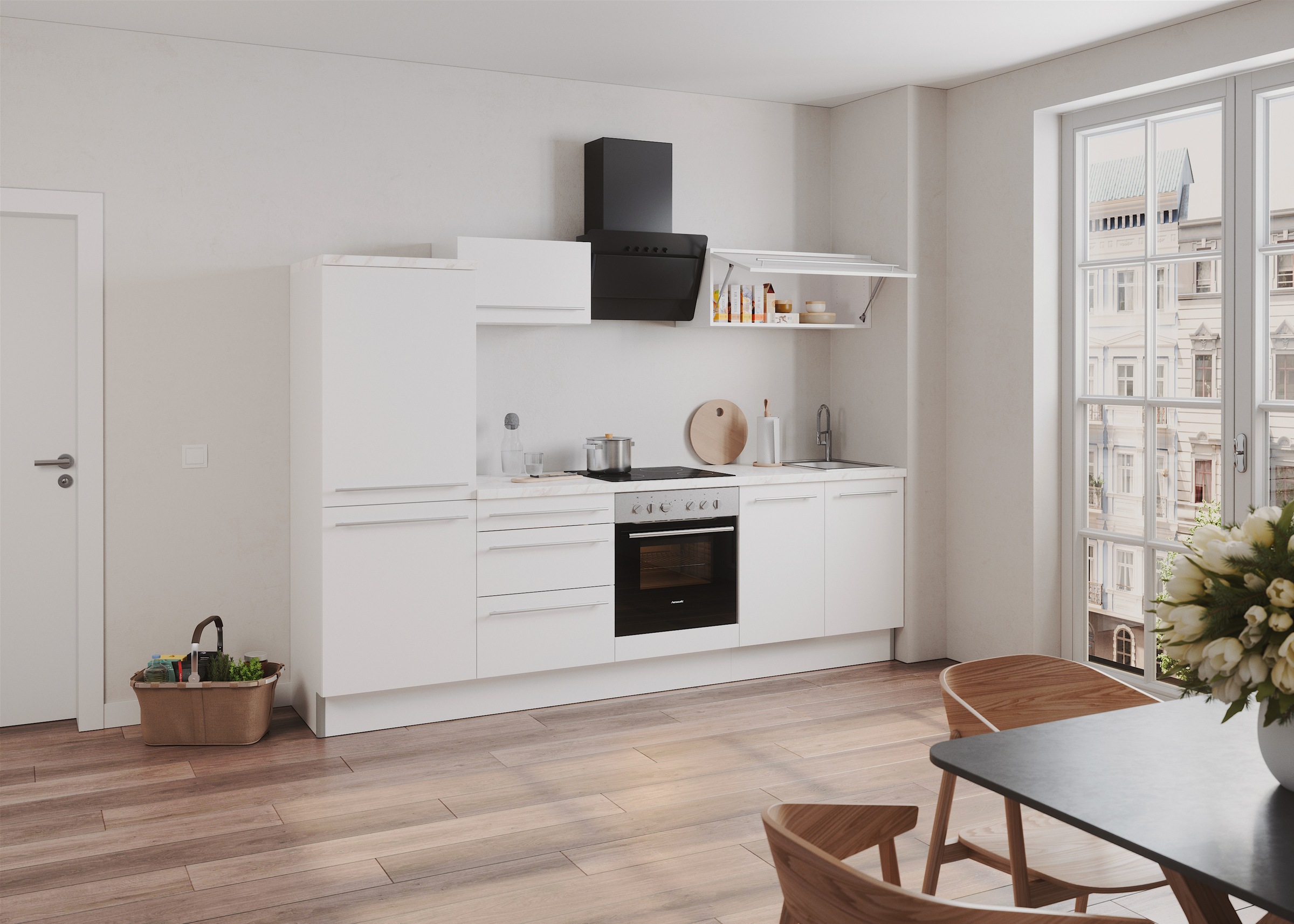 KOCHSTATION Cuisine »KS-Bern2« largeur 270 cm, avec appareils électriques en option, réversible