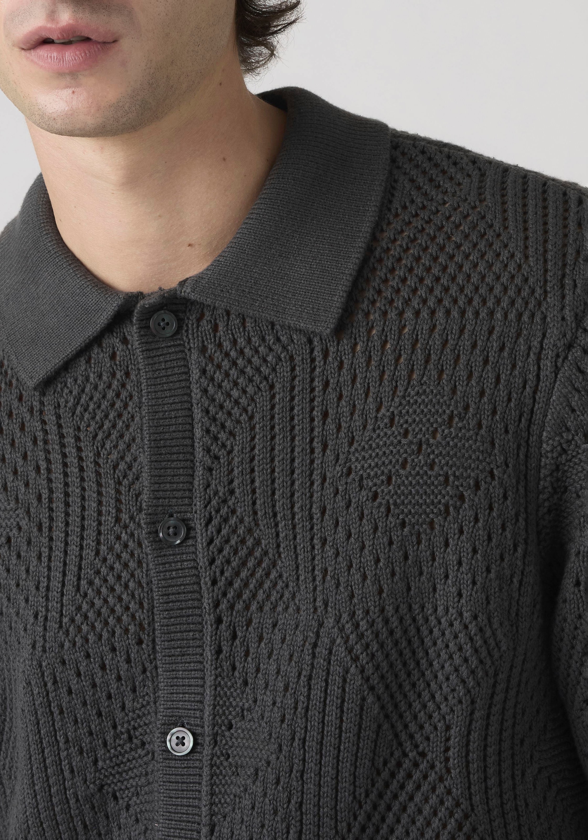 Levi's® Pull en tricot »SWEATER CAMP SHIRT« mit Strickmuster