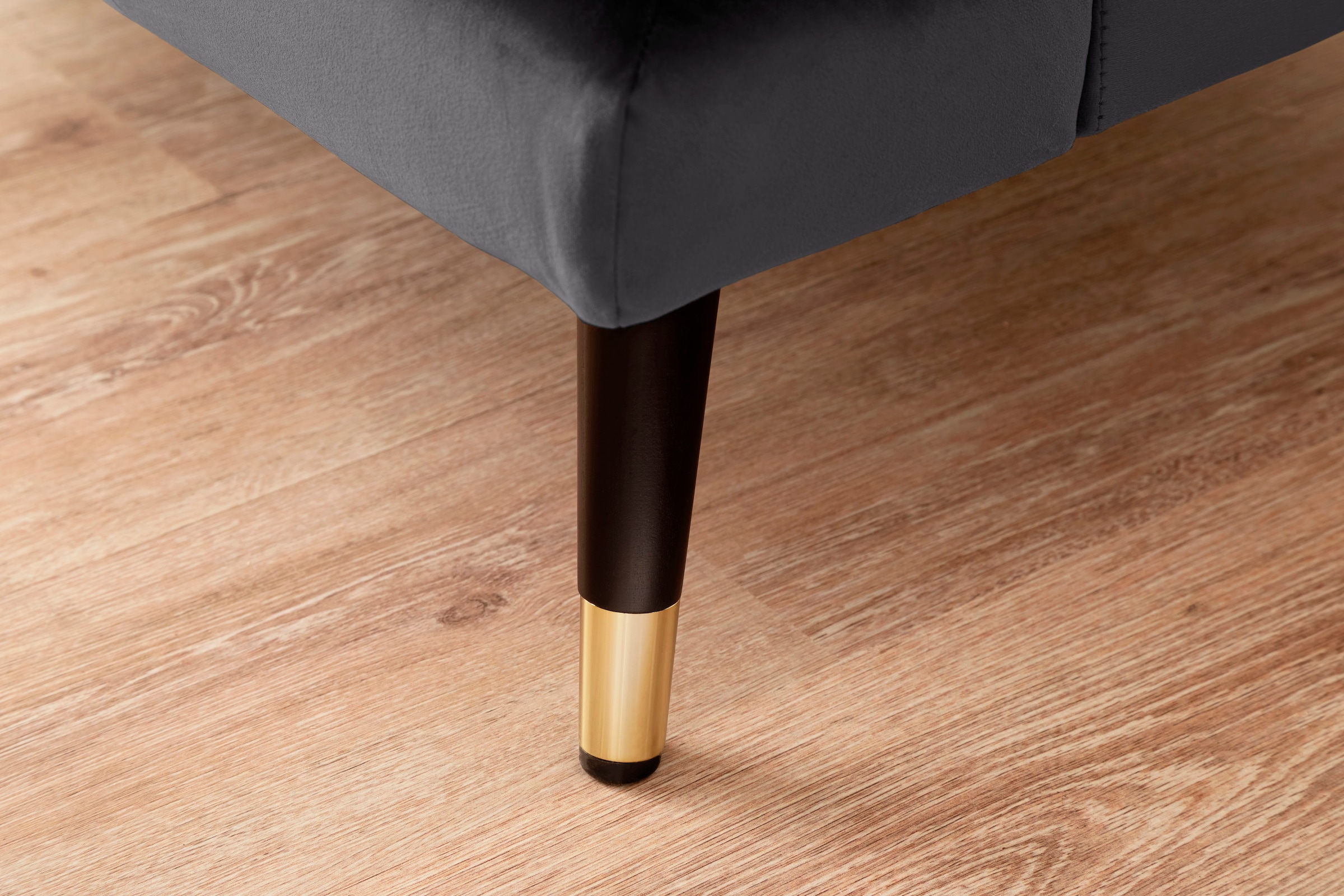 Trends by HG Ecksofa »Samir L-Form« mit Strasssteinen und goldfarben Applikationen