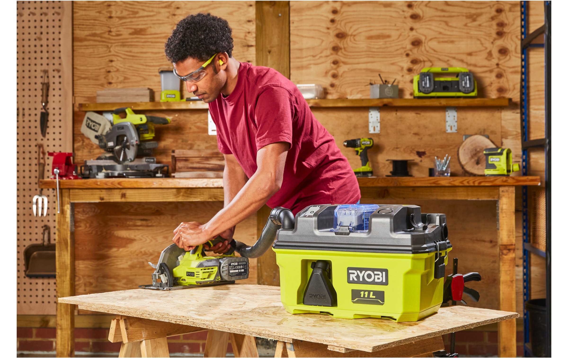   Aspirateur eau et poussière »RYOBI, RV1811-0 ohne Akku und Ladegerät«