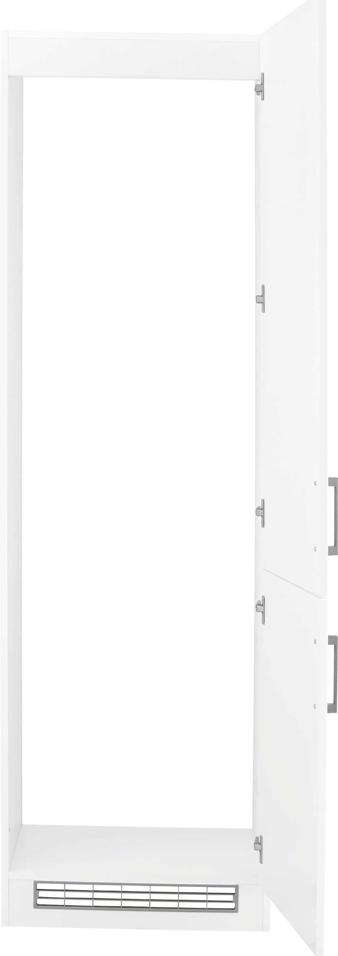 KOCHSTATION Armoire réfrigérée encastrable »KS-Tinnum« 60 cm de large, 200 cm de haut, poignées en métal, avec niche de 178 cm