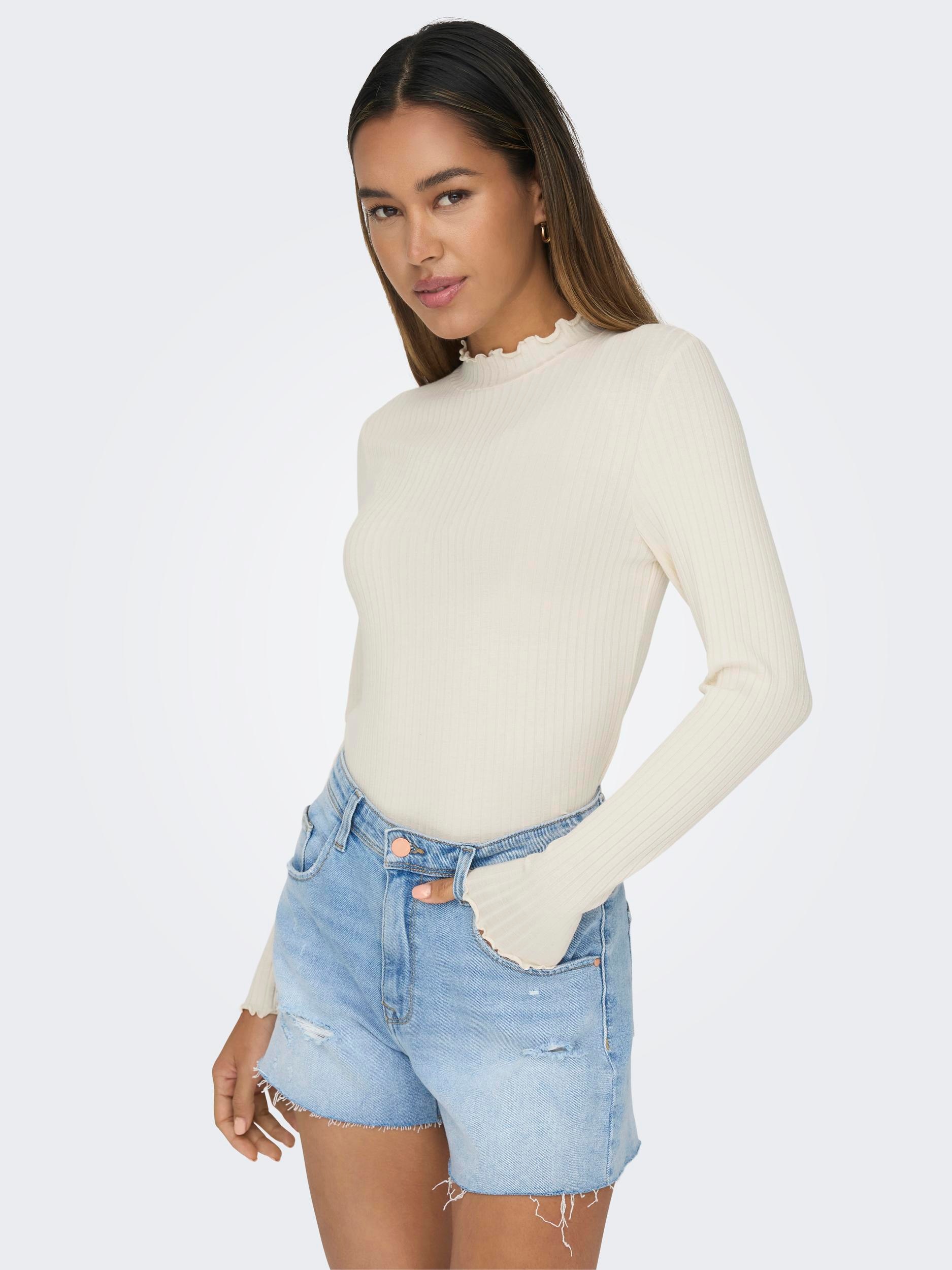 JDY Langarmbluse »JDYFRANSISKA L/S HIGHNECK TOP JRS NOOS« Viskosemischung, slim fit
