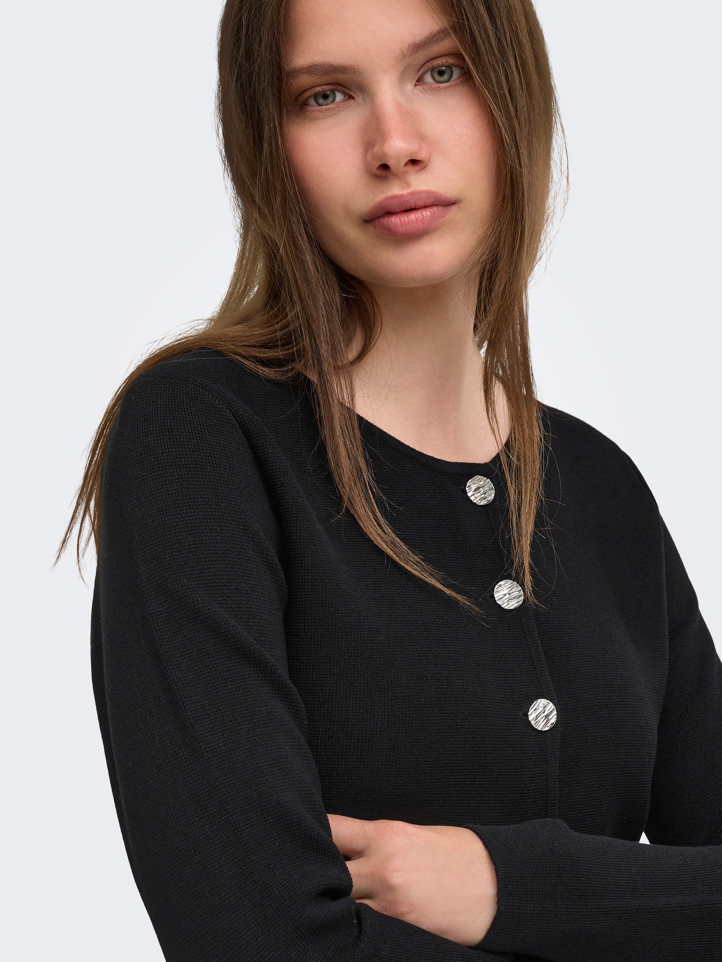 ONLY Veste en tricot »ONLMELLI LIFE LS ONECK BUT CARDI RP KNT«