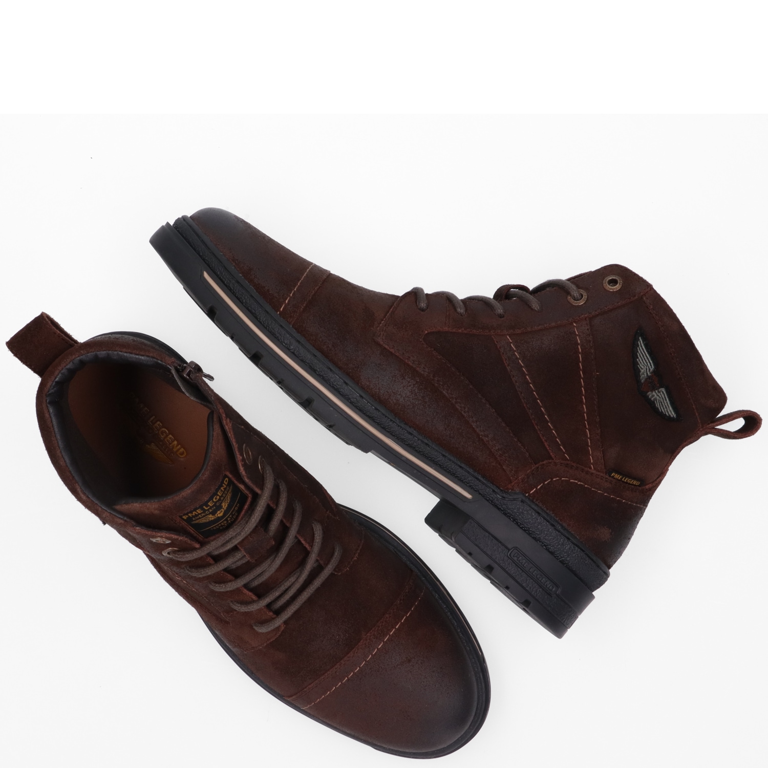 PME LEGEND Bottes à lacets »TARMAC«  Schnürboots, Workerboots mit Anziehlasche und Reissverschluss