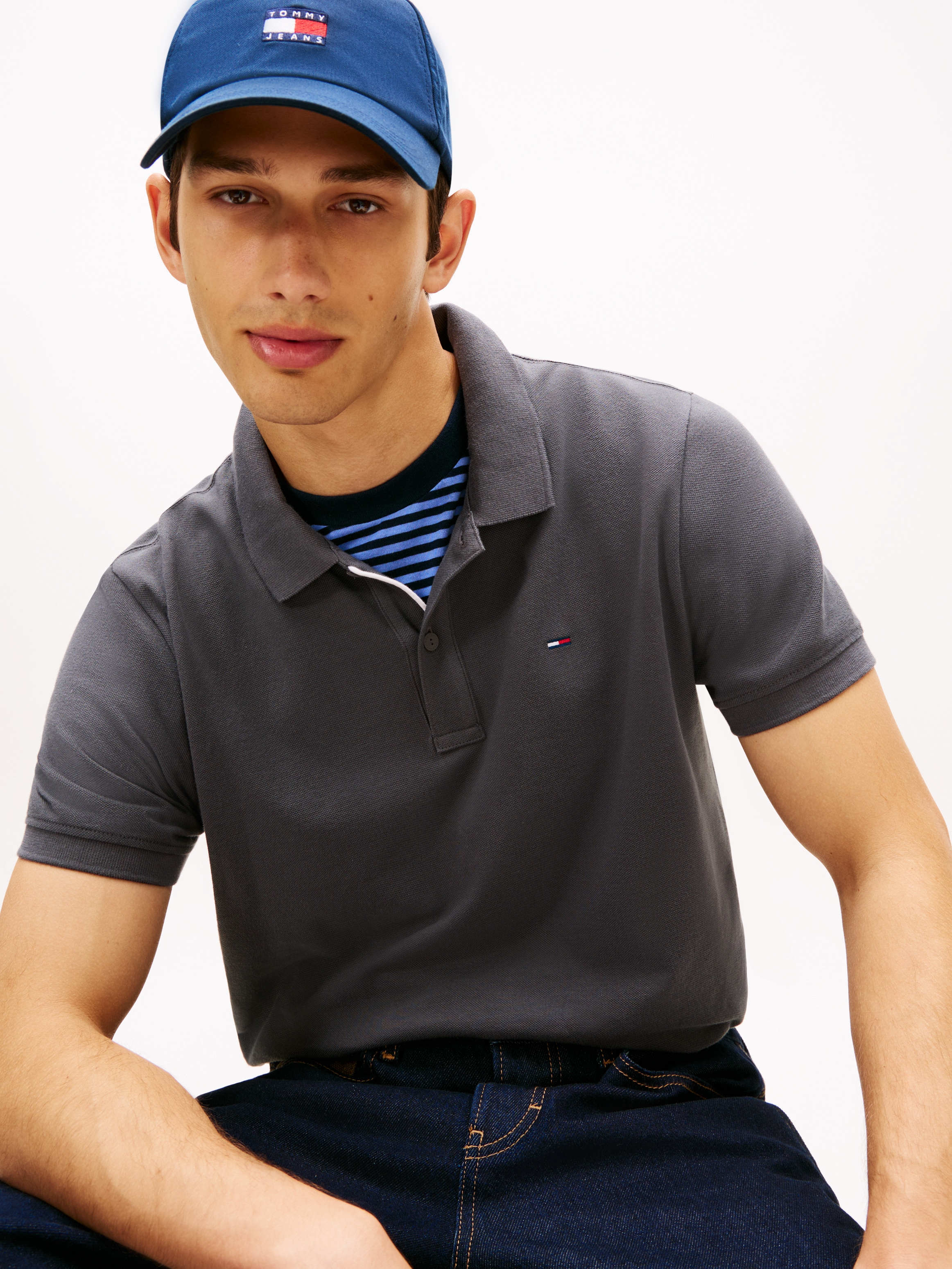 Tommy Jeans Poloshirt »TJM SLIM PLACKET POLO EXT«