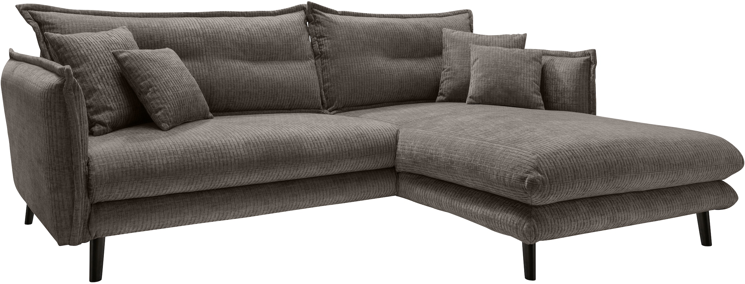 INOSIGN Ecksofa »Lazio modernes Design, bequem, schmale Armlehnen, OTTOs Choice« zwei verschiedene Fussfarben wählbar