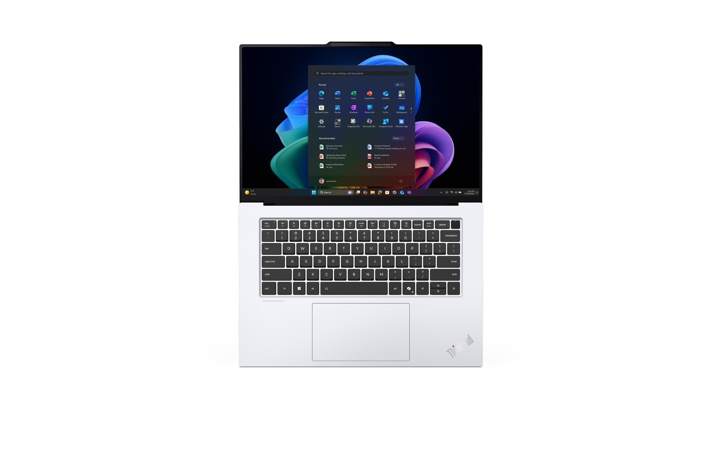 Lenovo Ordinateur portable »ThinkPad X9-15 Gen 1 Copilot+ PC (Intel)« 38,862 cm / 15,3 ″ Intel Core Ultra 7 1.000 GB SSD