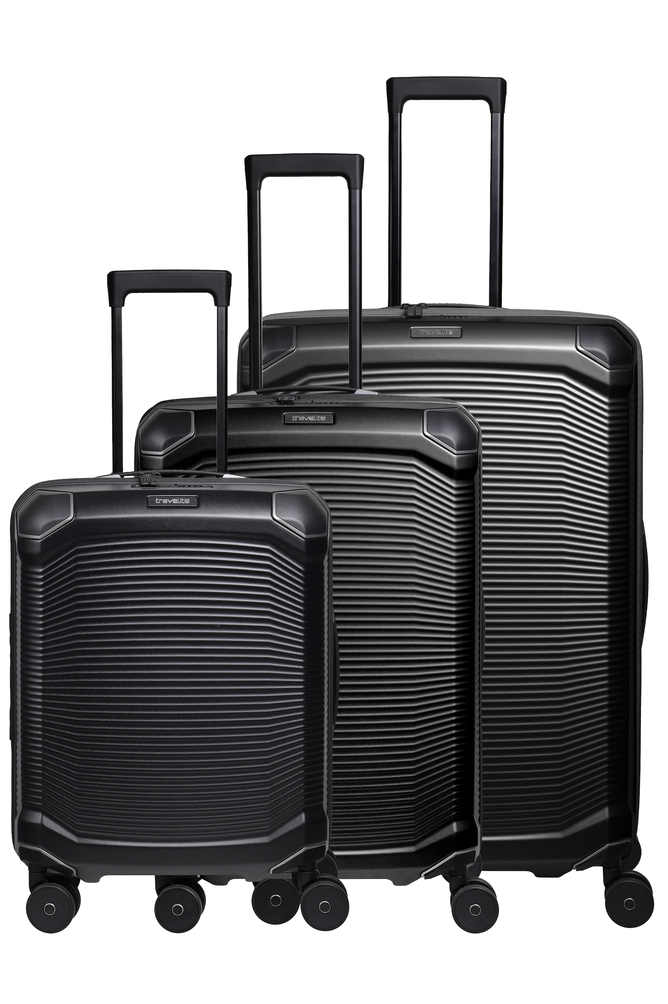 travelite Trolleyset »MILLENNIUM 3-teilig Reisekoffer Hartschale« aus leichtem Polycarbonat mit stabiler Bauweise und Innenaufteilung