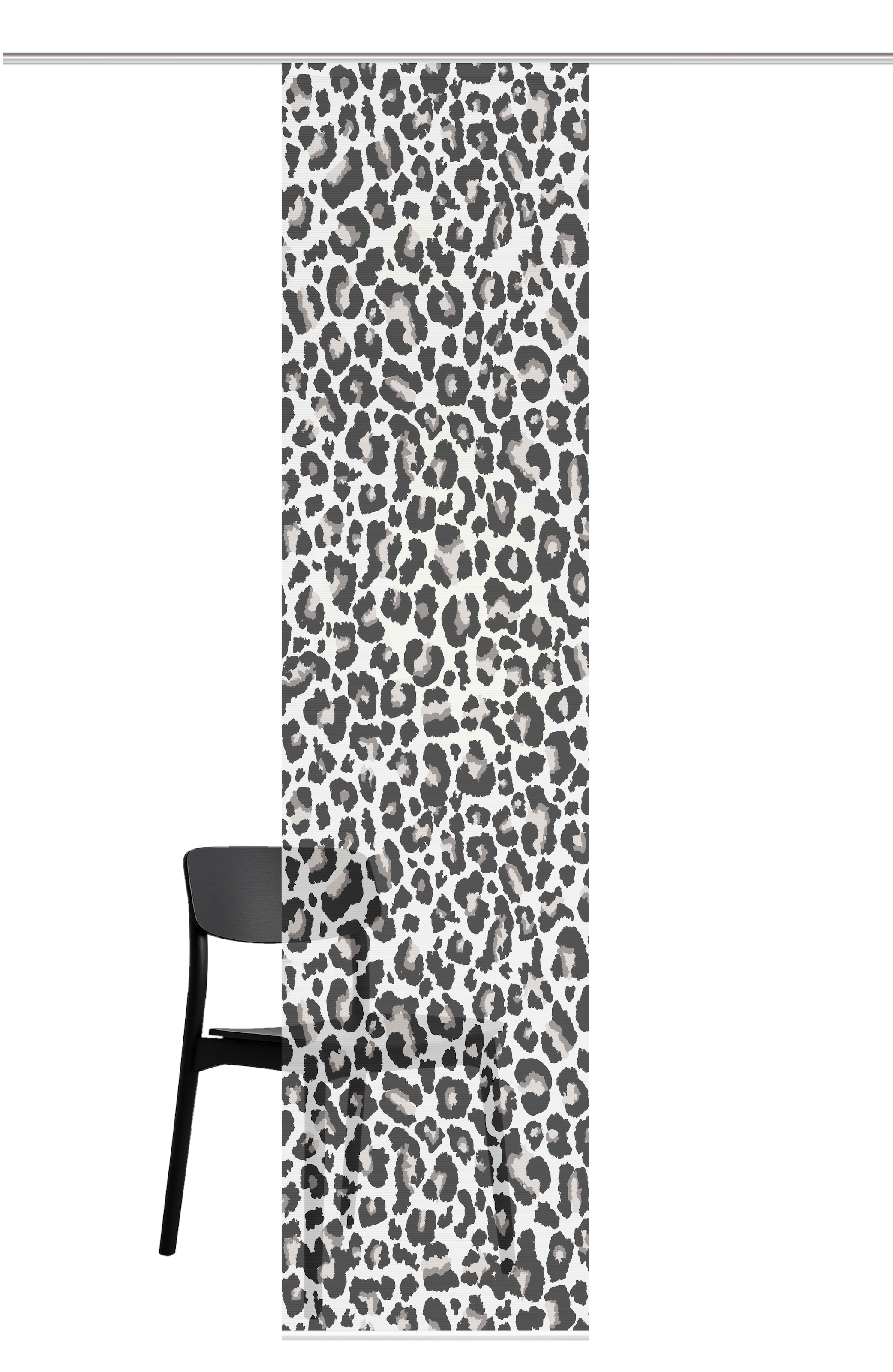 Vision S Rideau coulissant »LEOPARD« Support de panneau 1 cuis tlg. imprimé numérique