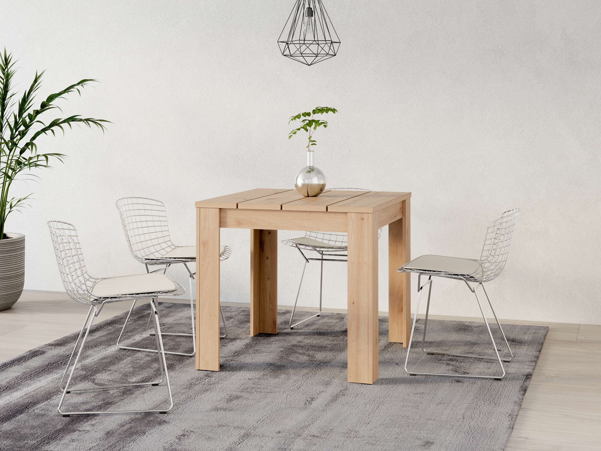 Home affaire Esstisch »Spoleto, Esstisch, Küchentisch, Speisetisch, Familientisch« Charakterstarke 4-Lamellen-Platte, 4 Farben, 2 Grössen – top modern