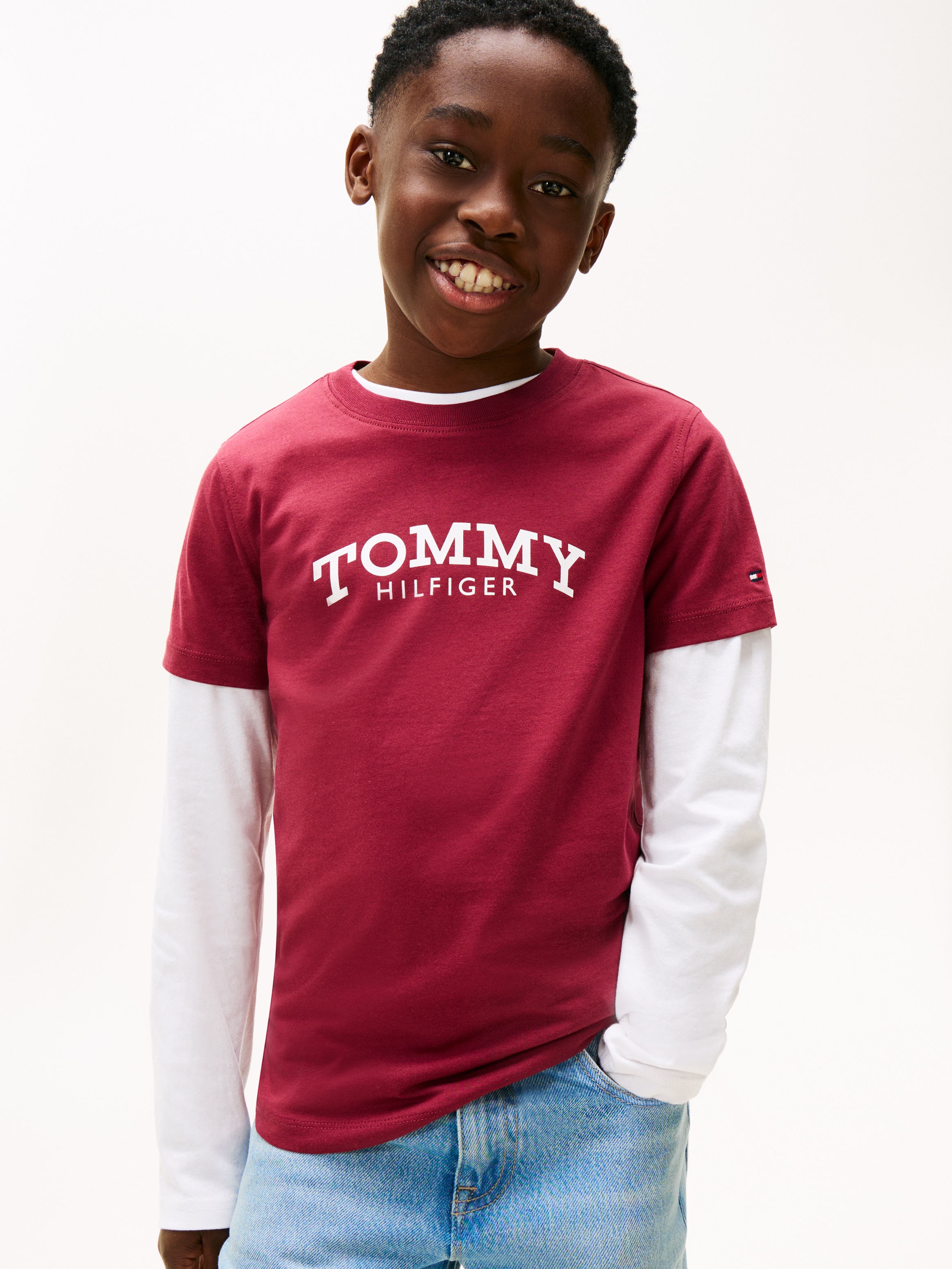 Tommy Hilfiger T-shirt Regular fit, für Kinder bis 16 Jahre, Druck