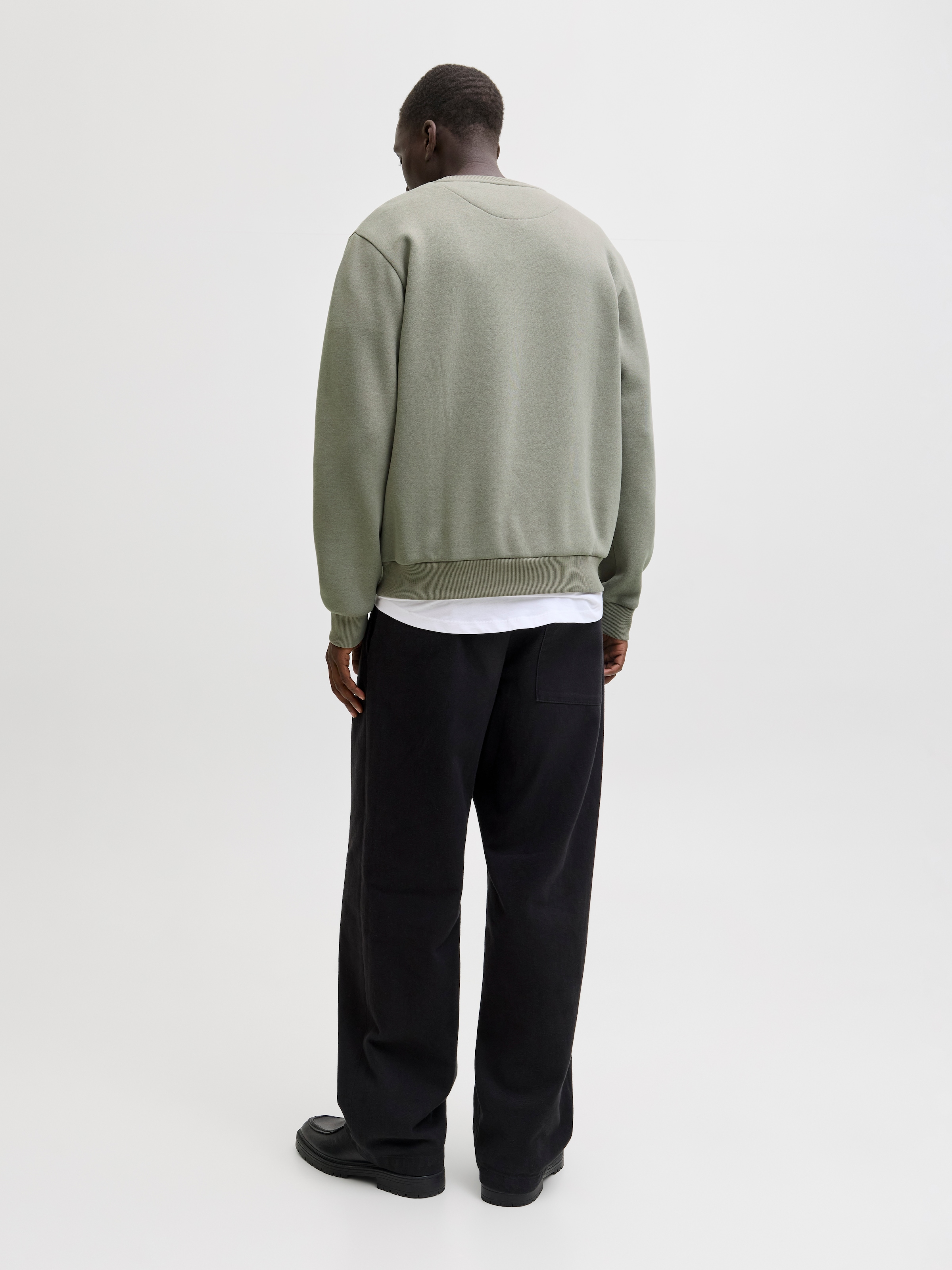 Jack & Jones Sweat-shirt »JJEBRADLEY  mit Rippbündchen für Alltag und Freizeit«, Materialmix, relaxed fit
