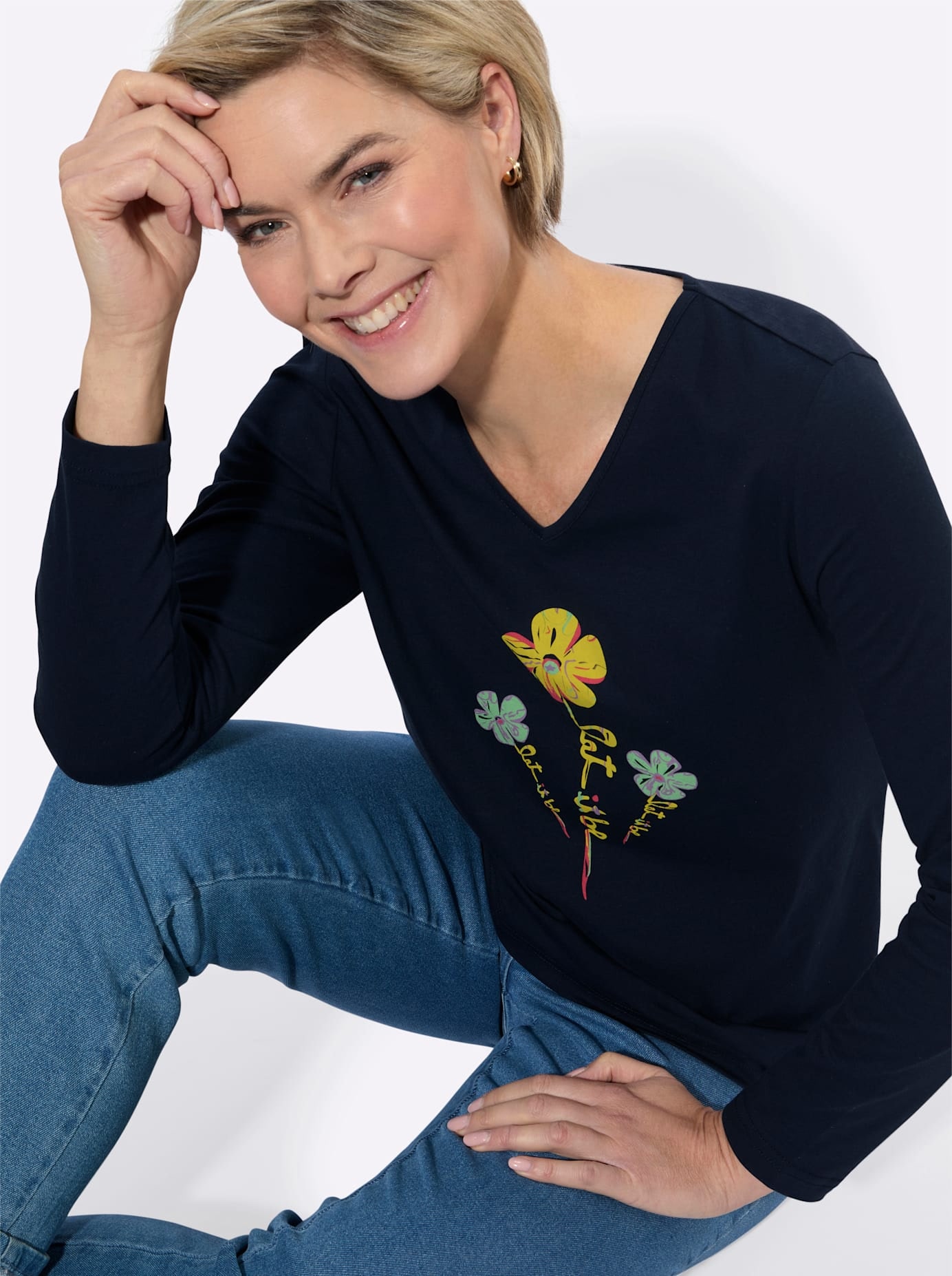 Classic Basics T-shirt en V »V-Shirt« 1