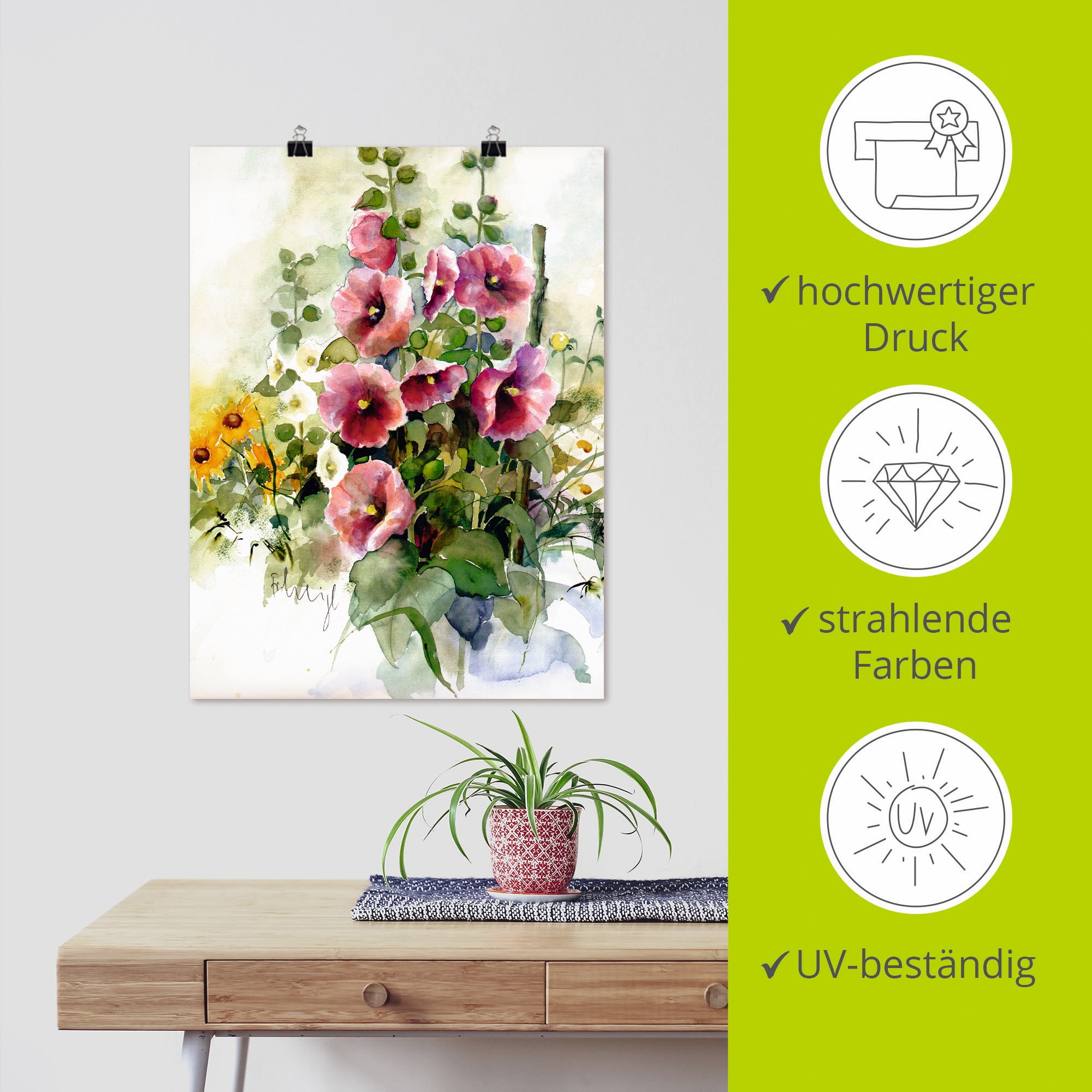 Artland Wandbild »Blumen Zusammenstellung I« Blumen 1 Stk. tlg. als Leinwandbild, Poster in verschied. Grössen