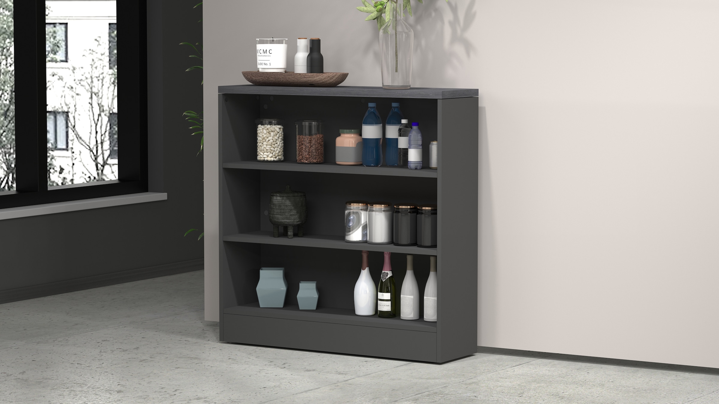 KOCHSTATION Étagère de cuisine »Sole,Regal,Standregal,Küchenregal,Ablageregal« Kombinierbar mit Kücheninsel Serie Sole Kochstation