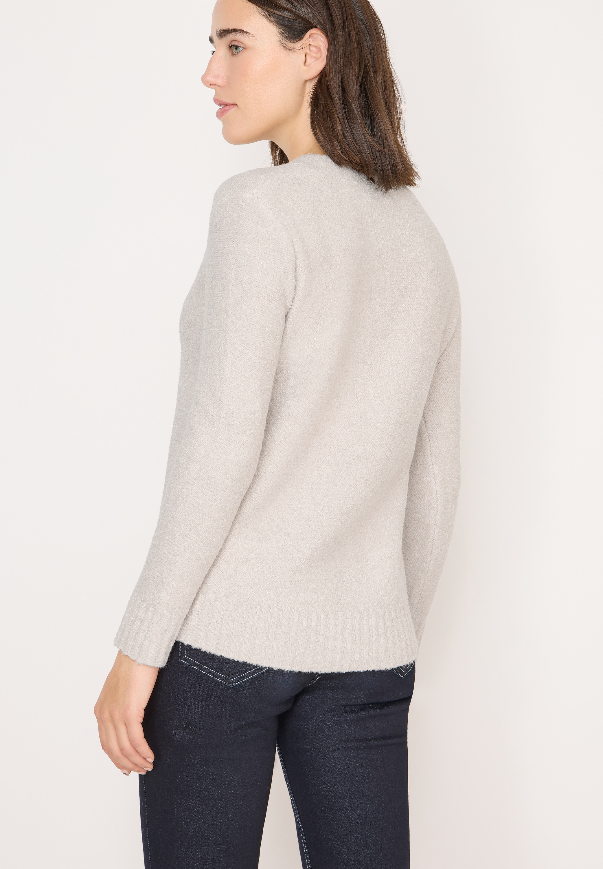 Cecil Pull en tricot Bouclé V-Neck