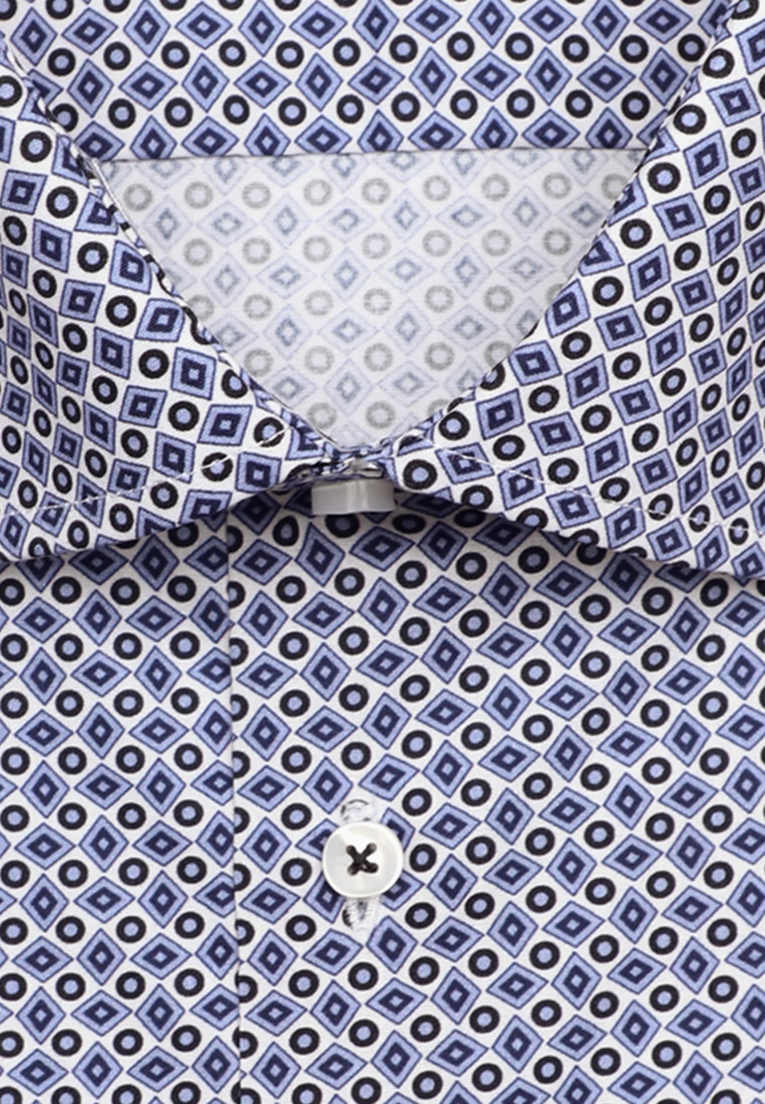 seidensticker Chemise d'affaires »Slim« Slim Kurzarm Kentkragen Druck