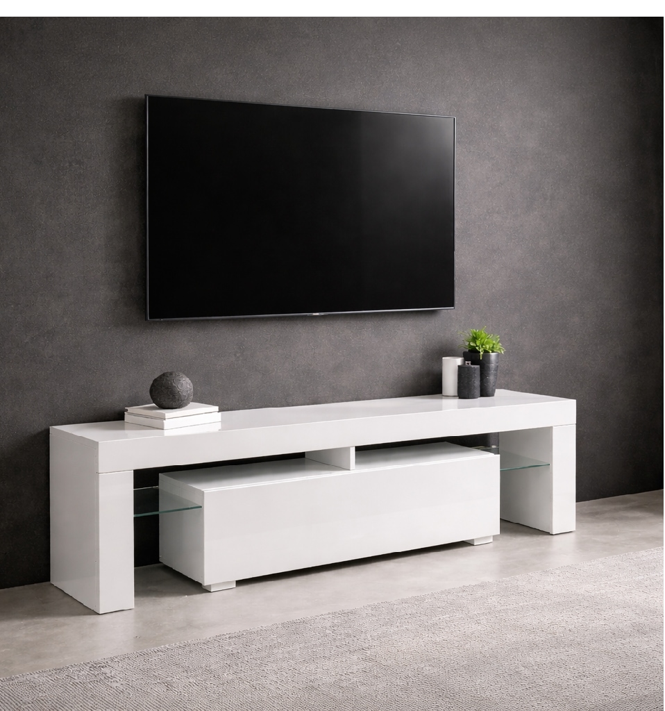 GOODproduct Table basse »MONICA, TV-Board, TV-Kommode, TV-Schrank, TV-Unterschrank, TV-Möbel« Modernes Hochglanz TV-Board in 2 Farben, grifflos mit Push-to-Open