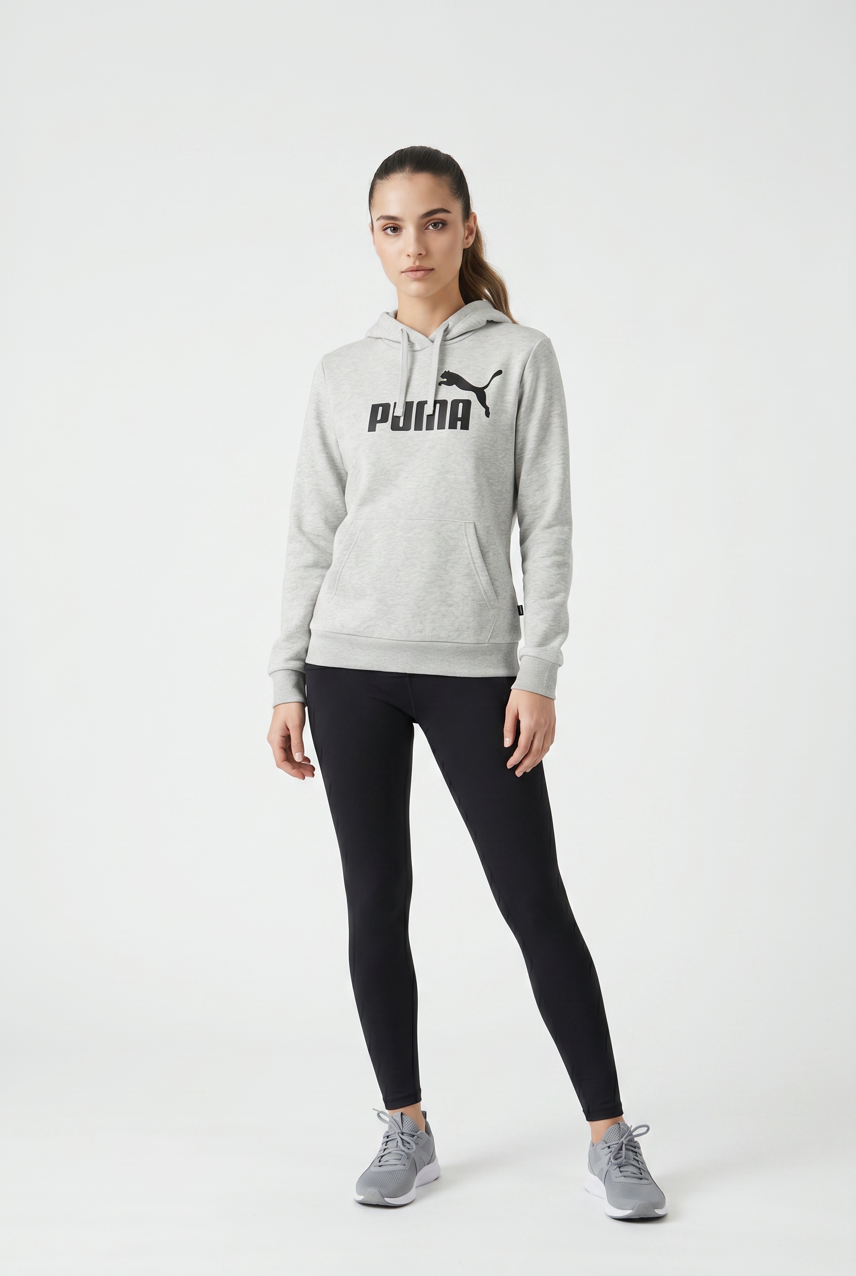 PUMA Kapuzensweatshirt »ESS NO 1 LOGO HOODIE FL«, Regular Fit, mit verstellbarer Kapuze, mit Kängurutasche
