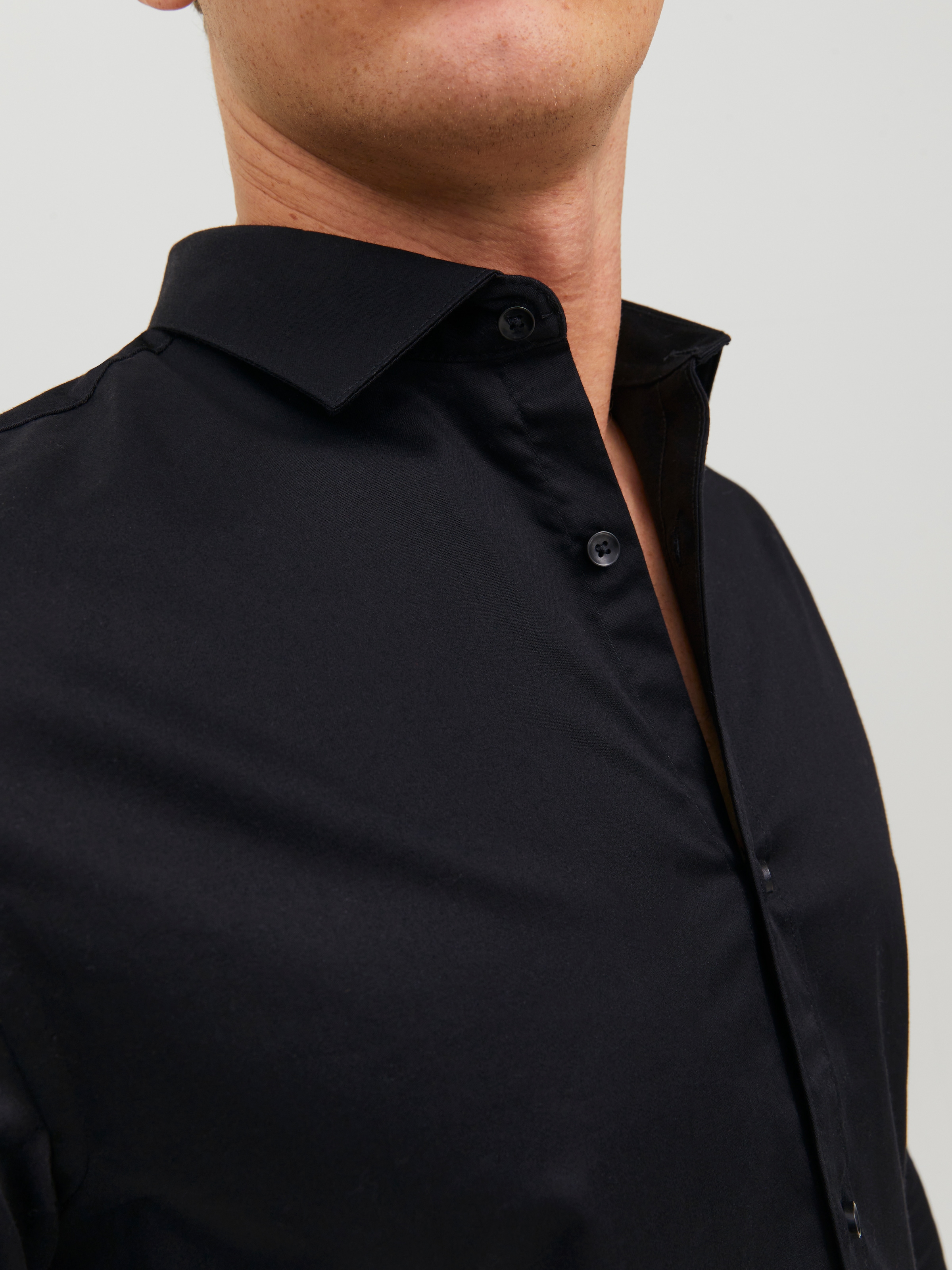 Jack & Jones Chemise d'affaires »JJPRPARMA in Skinny Fit, Stretchanteil und verstellbaren Manschetten« sehr schmal, Web, Baumwollmischung