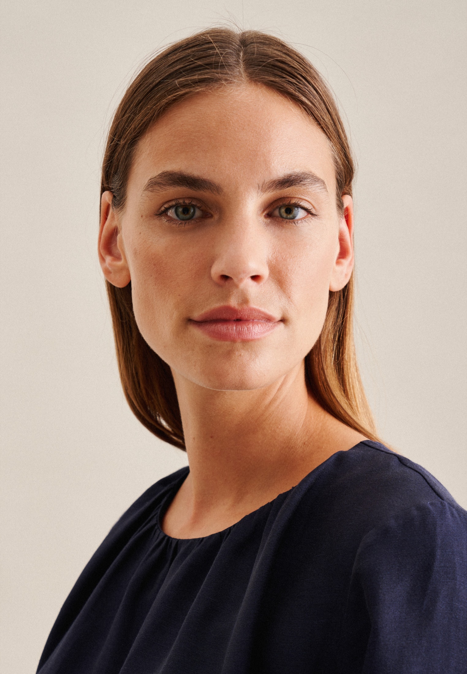 seidensticker Sommerkleid »Schwarze Rose« 3/4-Arm Rundhals Uni