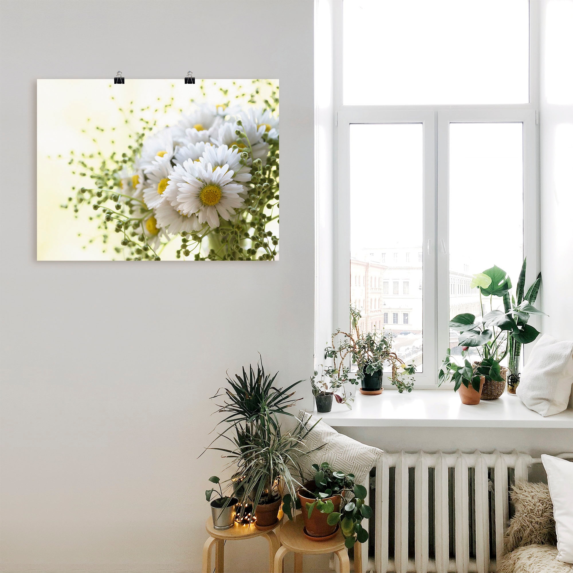 Artland Fresque murale »Gänseblümchen und Hofstaat« 1 cuis tlg. als Leinwandbild, Poster in verschied. Grössen