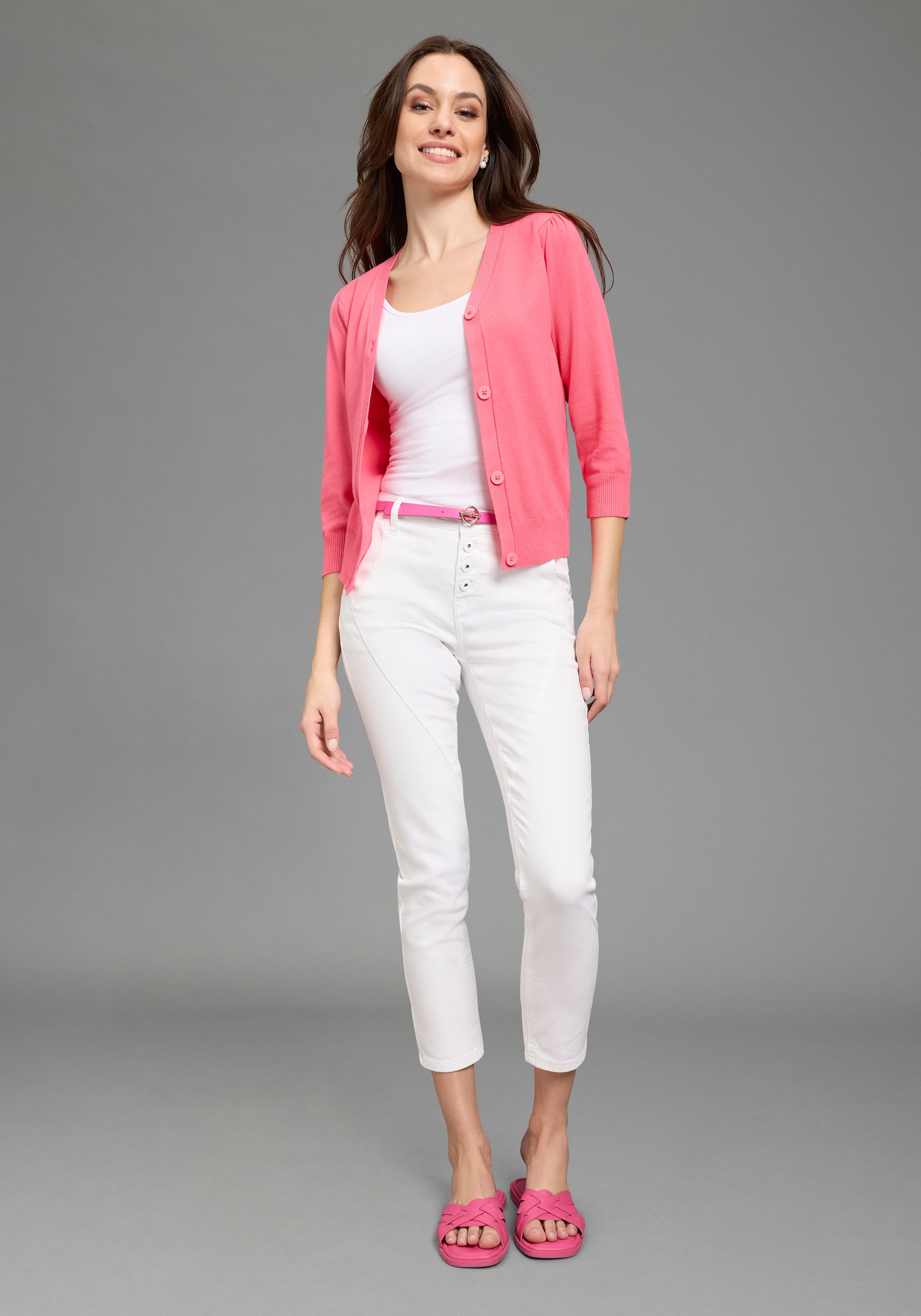 Bruno Banani Jeans 7/8 Skinny Fit, extra enger Beinverlauf, 7/8-Länge, mit Knopfleiste